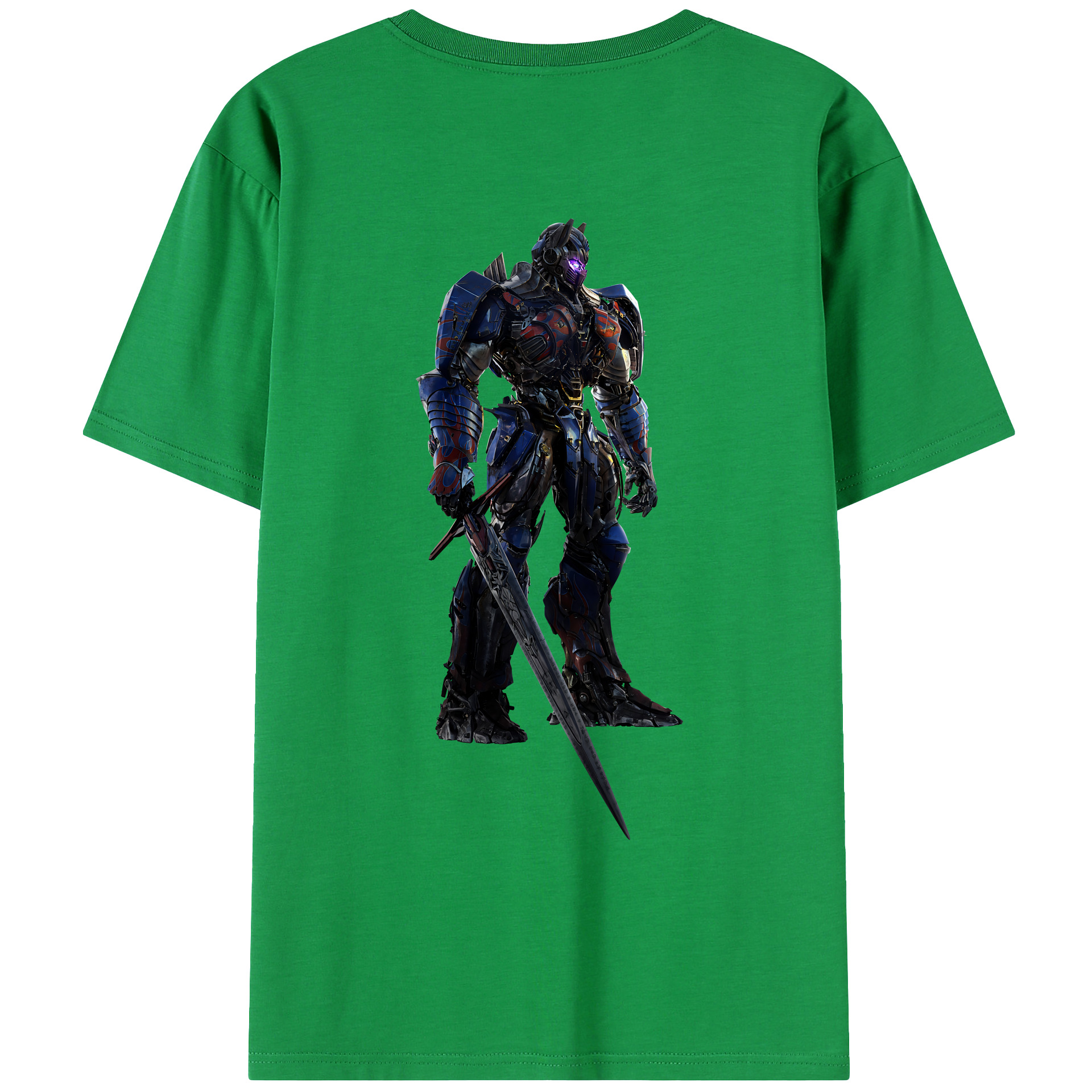 （画像用） Transformers トランスフォーマー 綿100％ メンズ半袖Tシャツ（バックプリント） 通気性