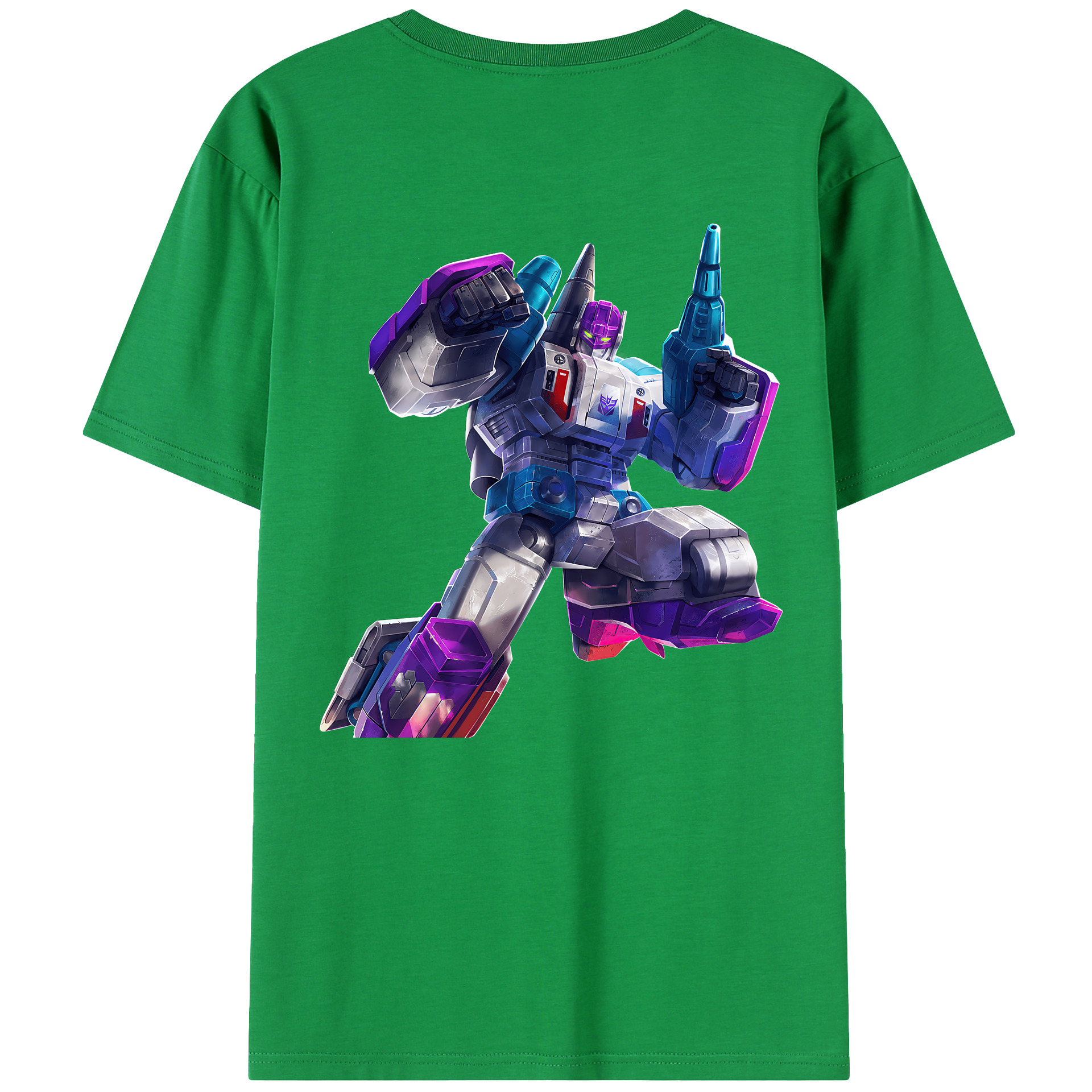 （画像用） Transformers トランスフォーマー 綿100％ メンズ半袖Tシャツ（バックプリント） 通気性
