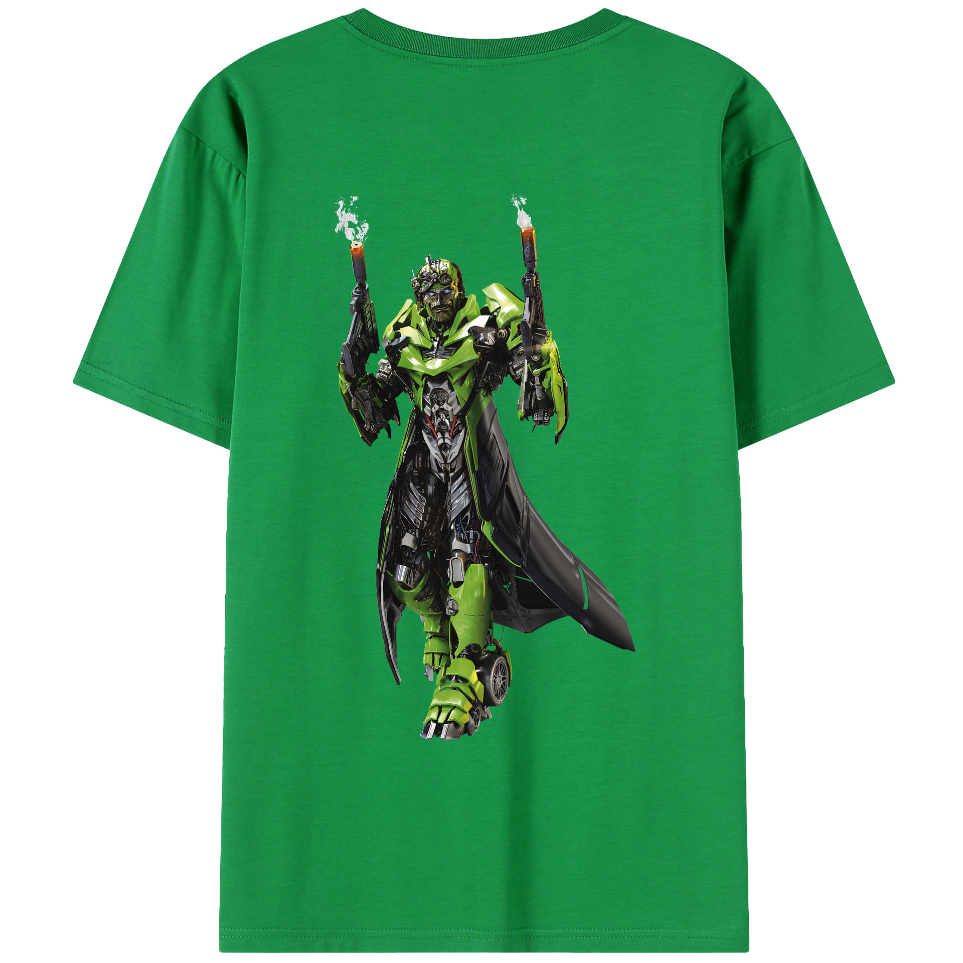 （画像用） Transformers トランスフォーマー 綿100％ メンズ半袖Tシャツ（バックプリント） 通気性