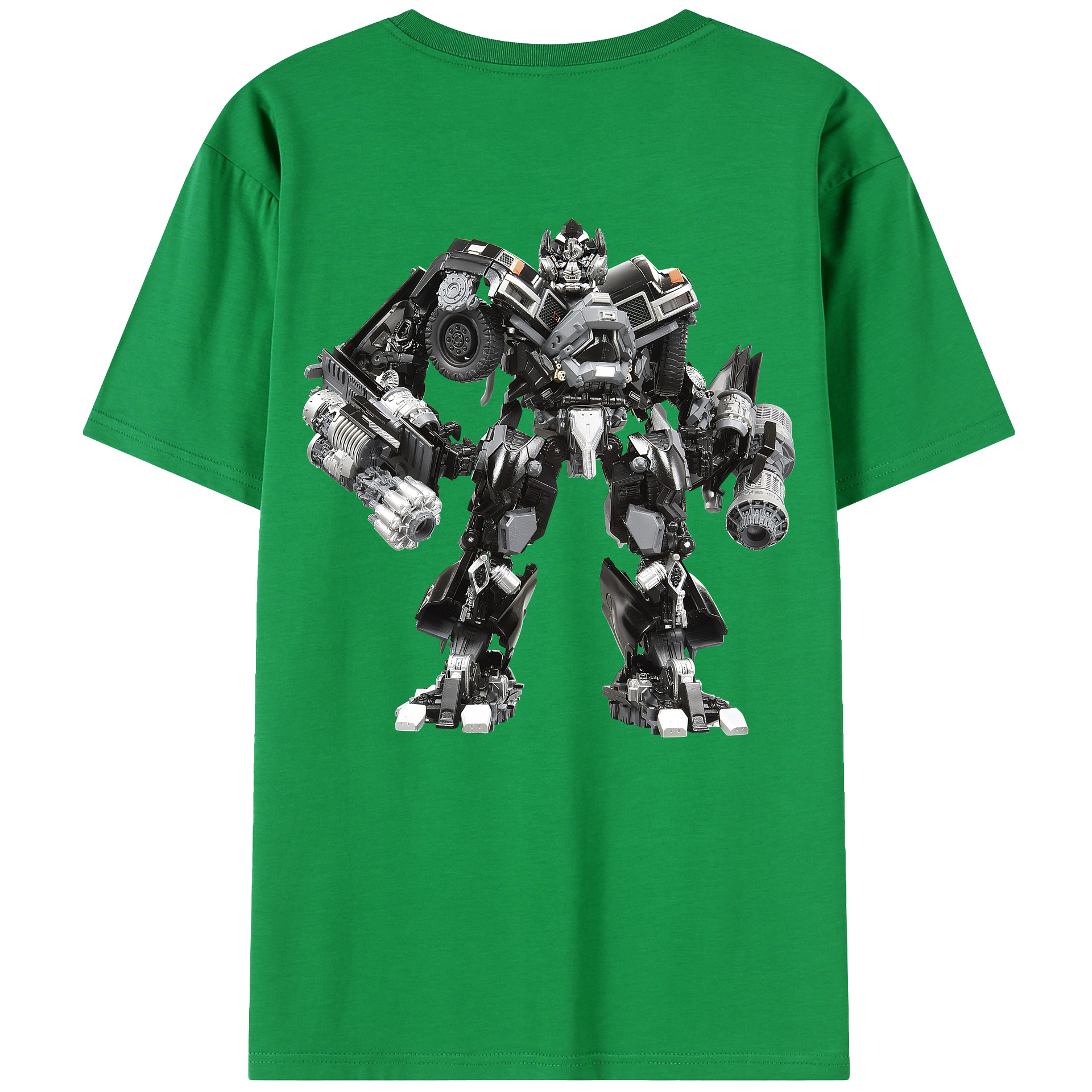 （画像用） Transformers トランスフォーマー 綿100％ メンズ半袖Tシャツ（バックプリント） 通気性