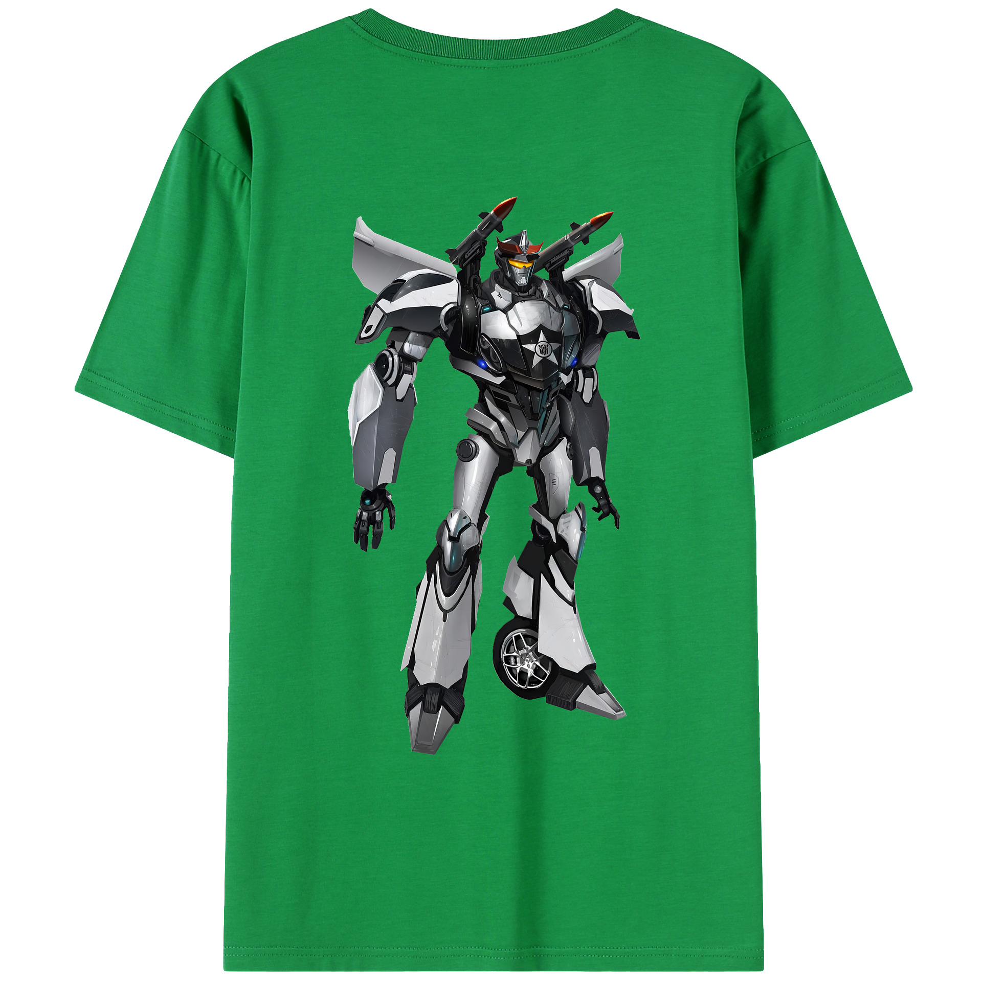 （画像用） Transformers トランスフォーマー 綿100％ メンズ半袖Tシャツ（バックプリント） 通気性