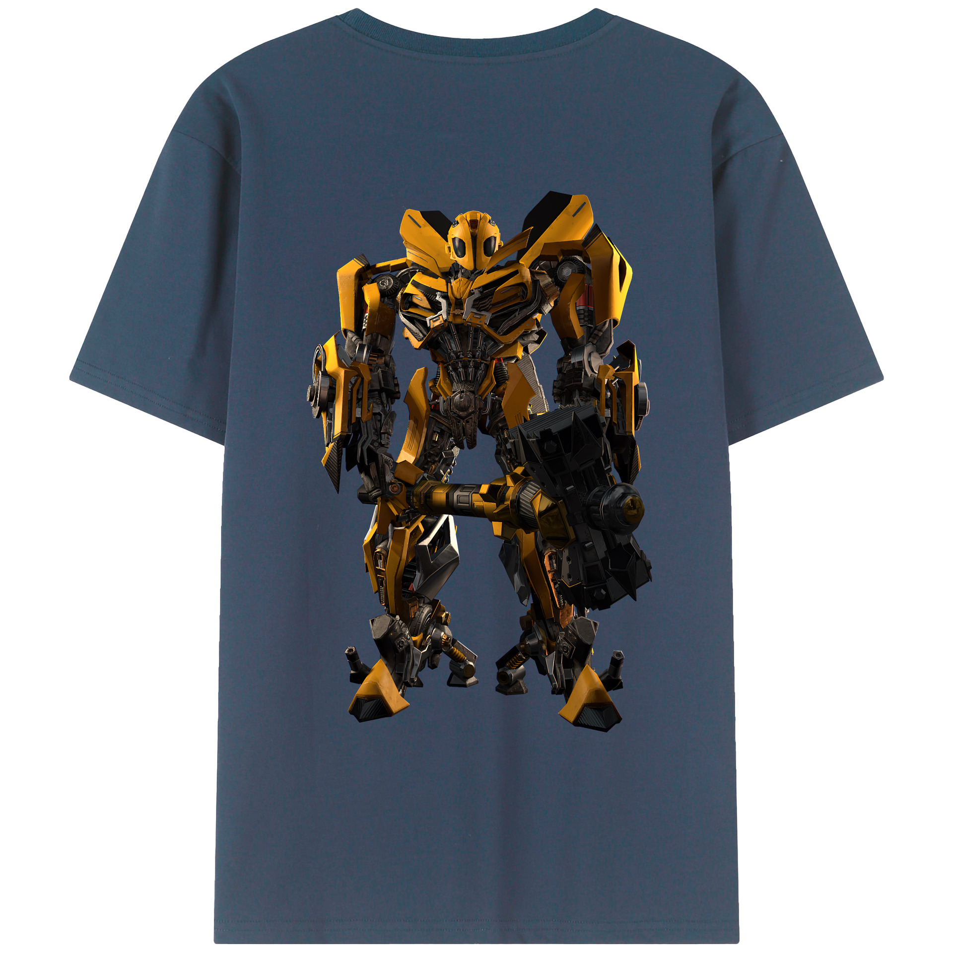 （画像用） Transformers トランスフォーマー 綿100％ メンズ半袖Tシャツ（バックプリント） 通気性