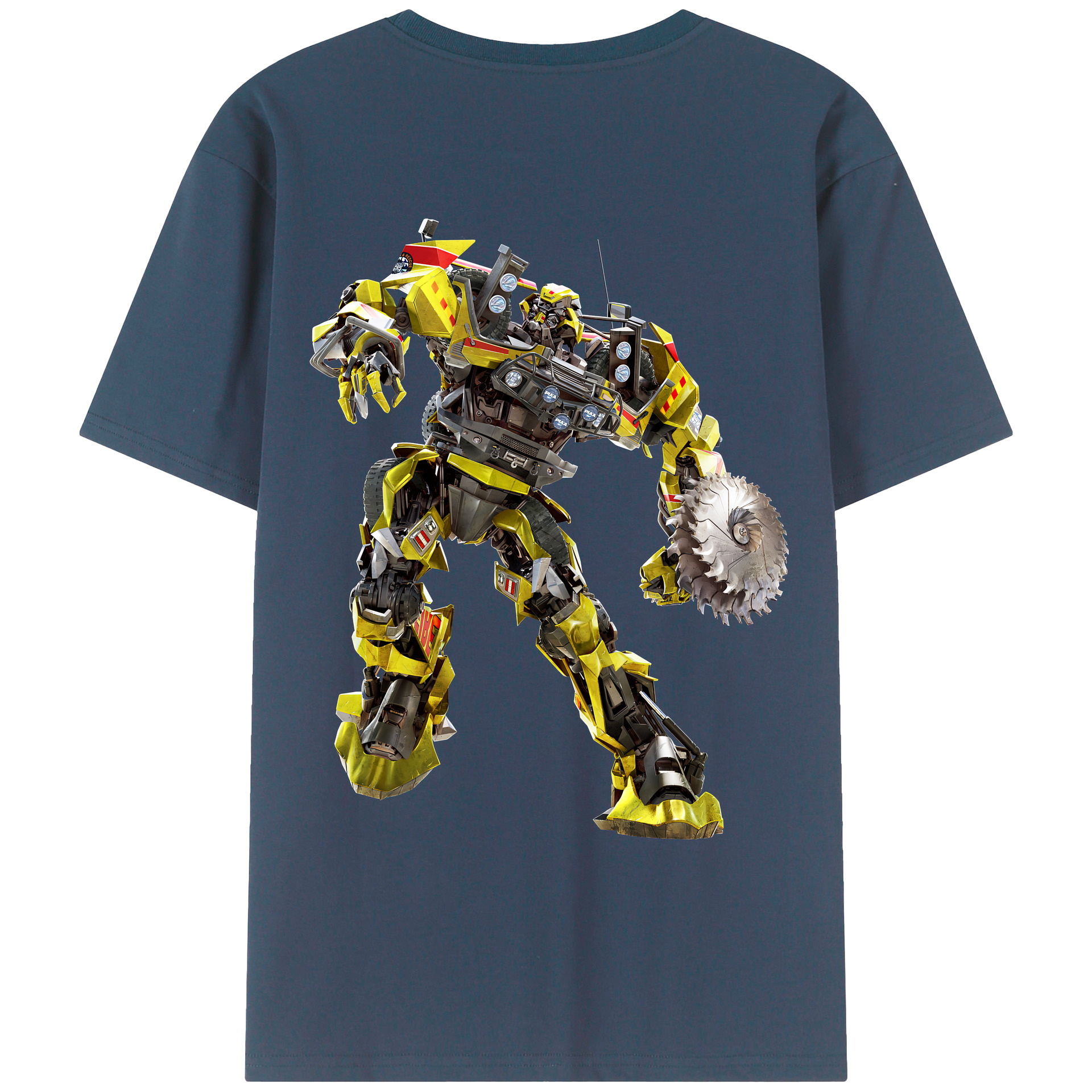 （画像用） Transformers トランスフォーマー 綿100％ メンズ半袖Tシャツ（バックプリント） 通気性
