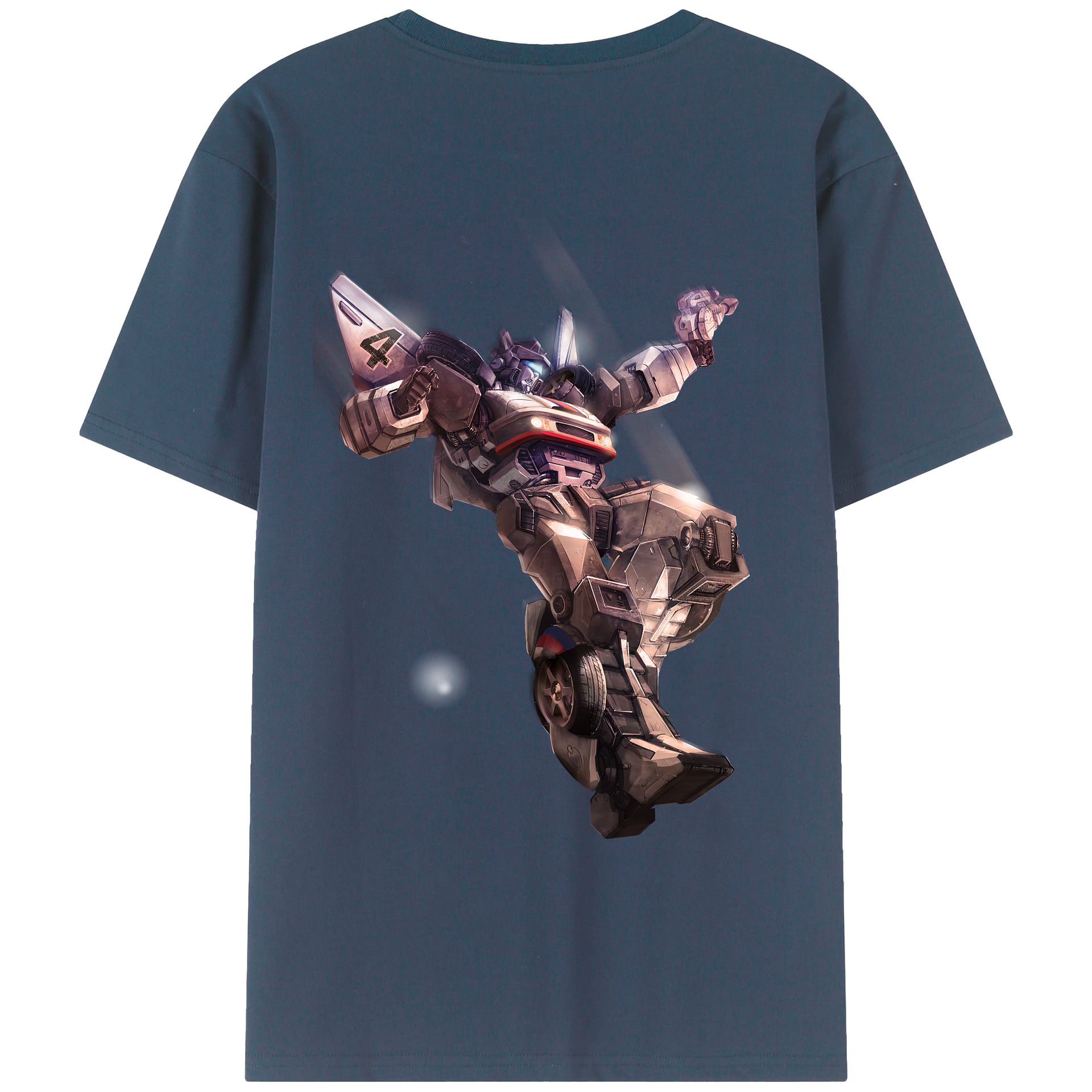 （画像用） Transformers トランスフォーマー 綿100％ メンズ半袖Tシャツ（バックプリント） 通気性