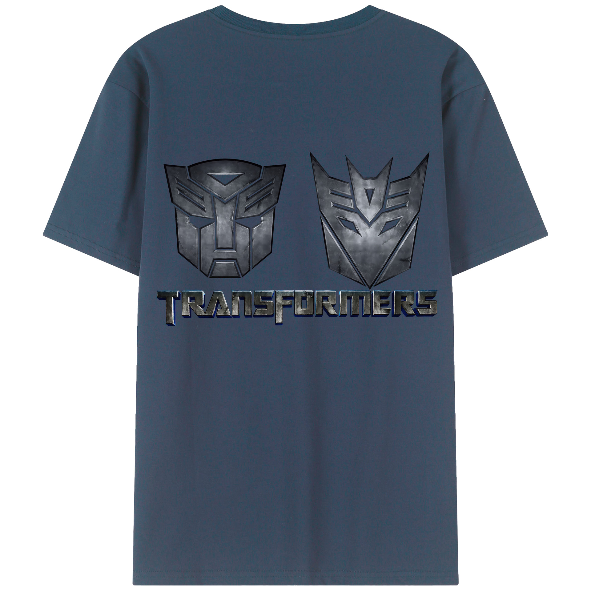 （画像用） Transformers トランスフォーマー 綿100％ メンズ半袖Tシャツ（バックプリント） 通気性