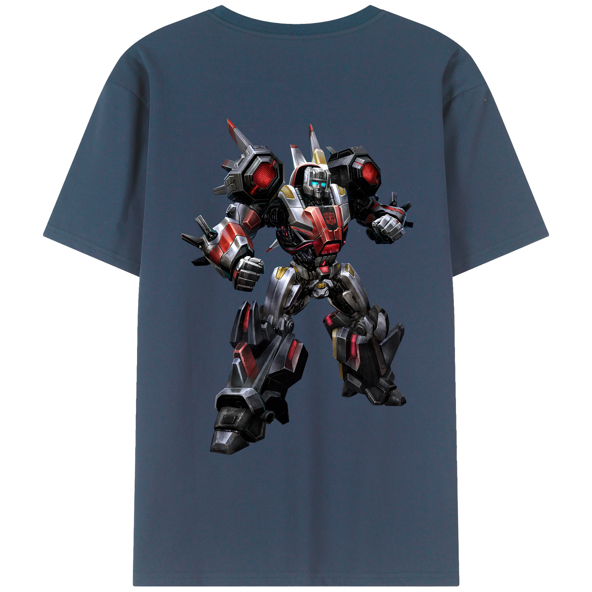 （画像用） Transformers トランスフォーマー 綿100％ メンズ半袖Tシャツ（バックプリント） 通気性