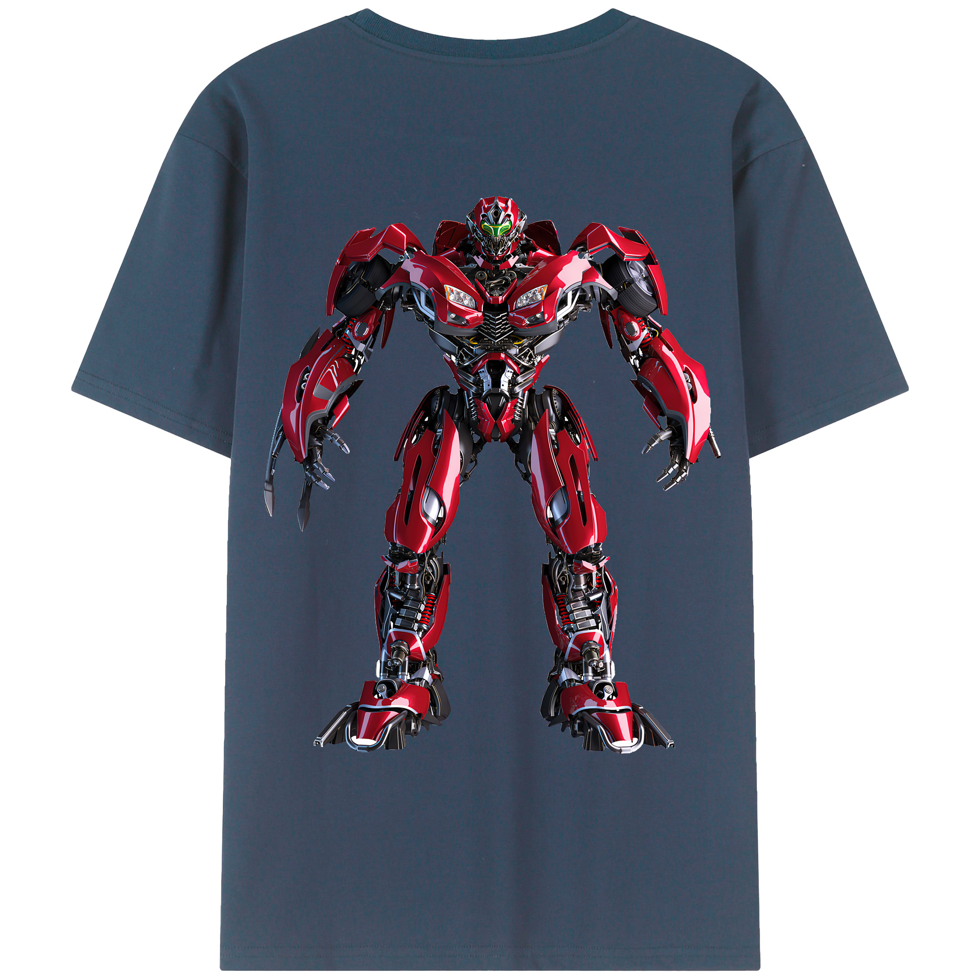 （画像用） Transformers トランスフォーマー 綿100％ メンズ半袖Tシャツ（バックプリント） 通気性