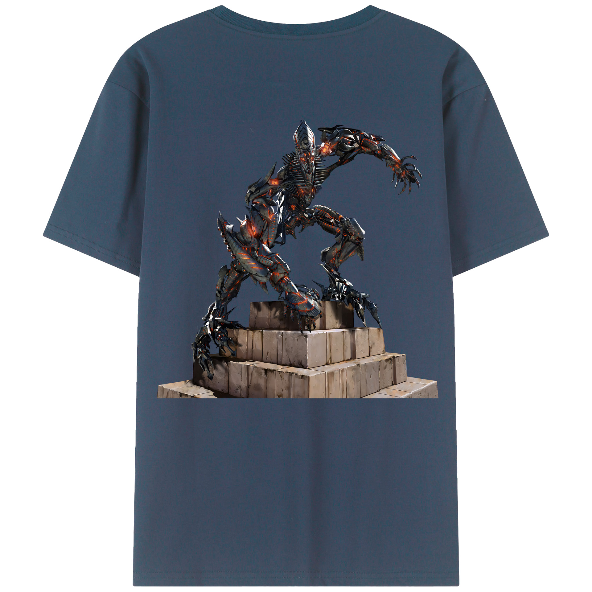 （画像用） Transformers トランスフォーマー 綿100％ メンズ半袖Tシャツ（バックプリント） 通気性