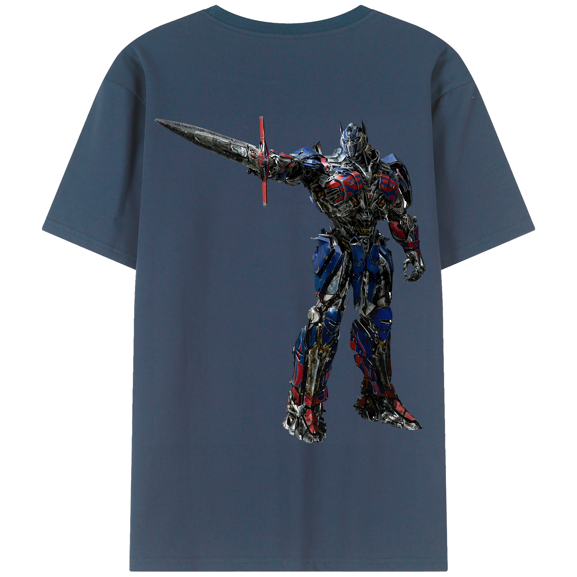 （画像用） Transformers トランスフォーマー 綿100％ メンズ半袖Tシャツ（バックプリント） 通気性