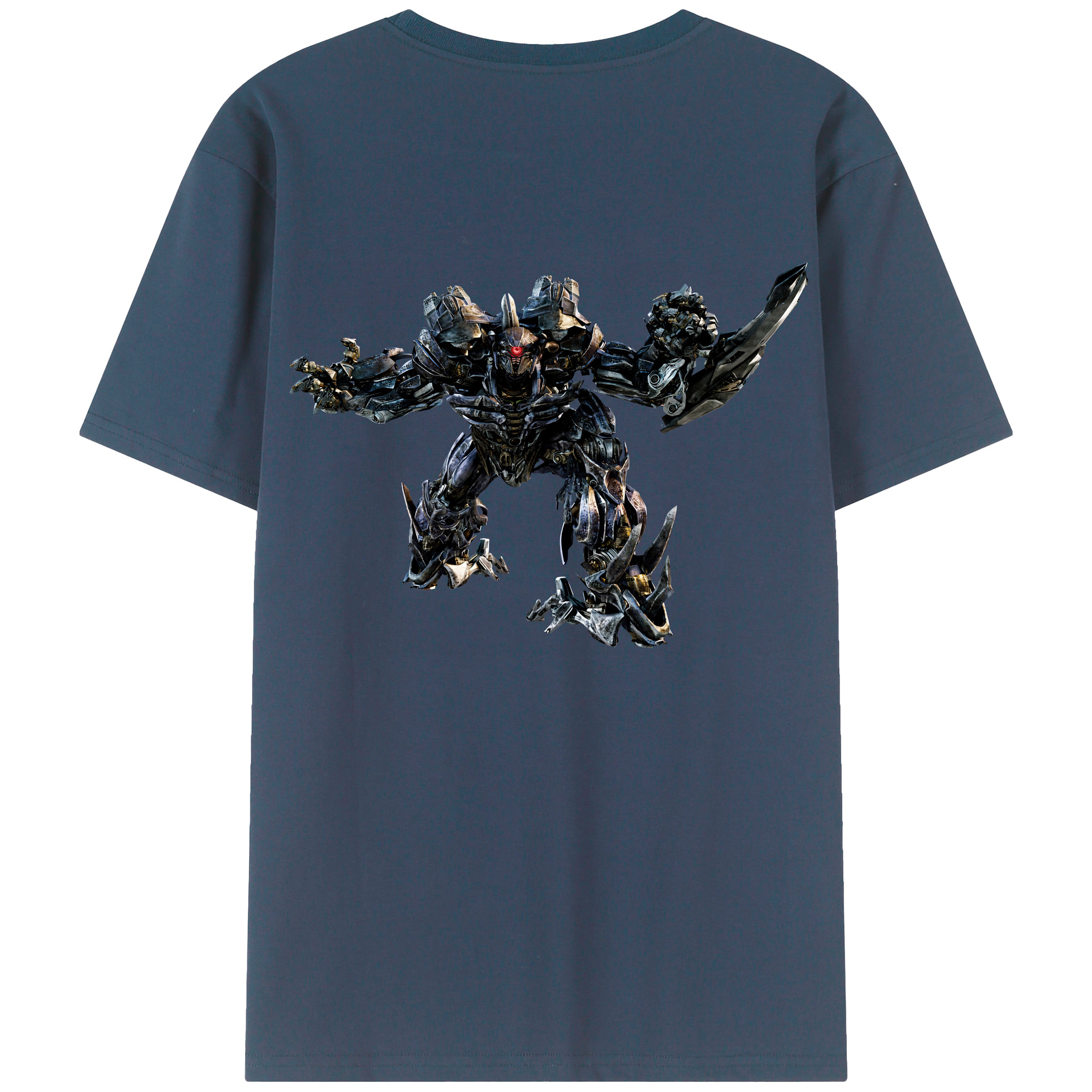 （画像用） Transformers トランスフォーマー 綿100％ メンズ半袖Tシャツ（バックプリント） 通気性