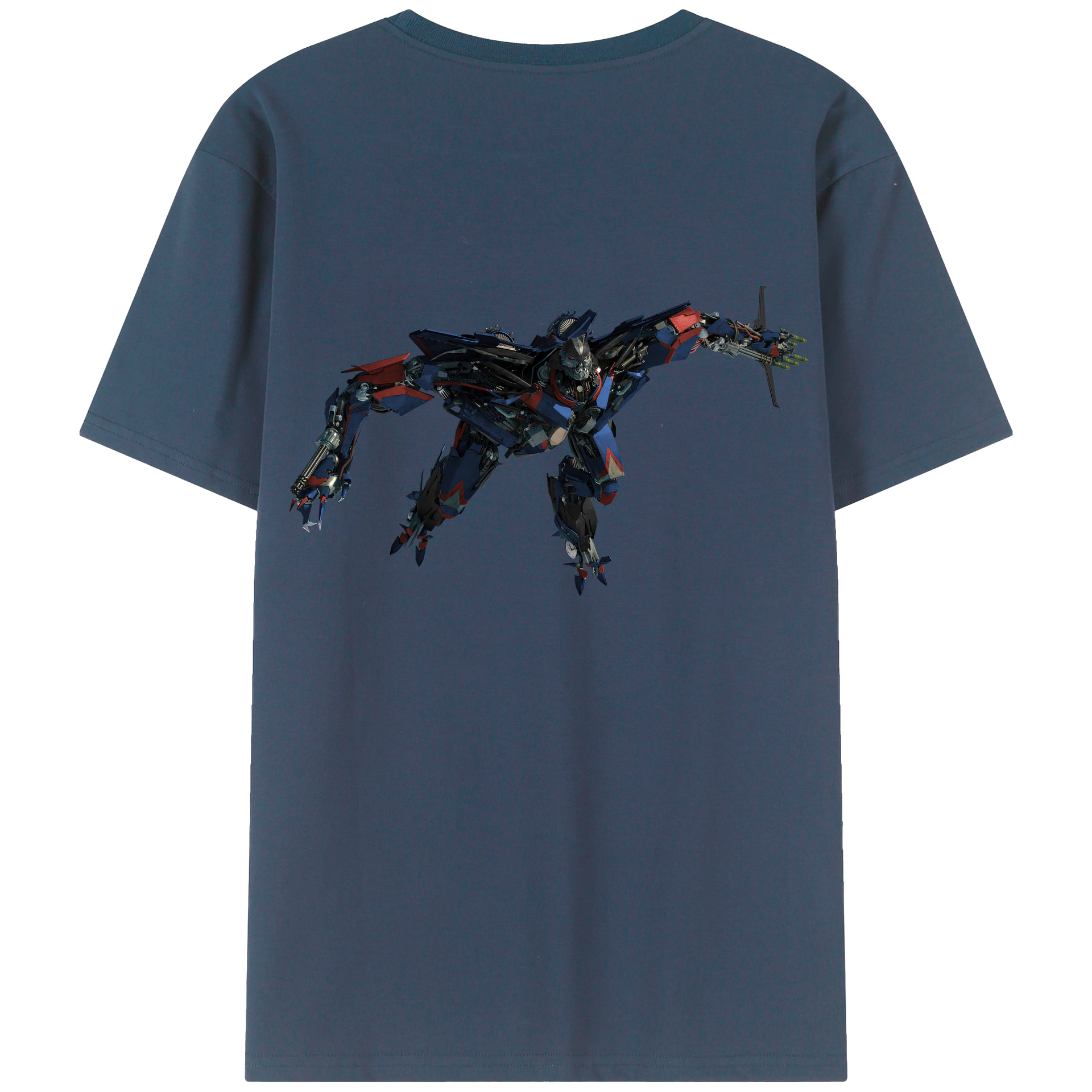 （画像用） Transformers トランスフォーマー 綿100％ メンズ半袖Tシャツ（バックプリント） 通気性