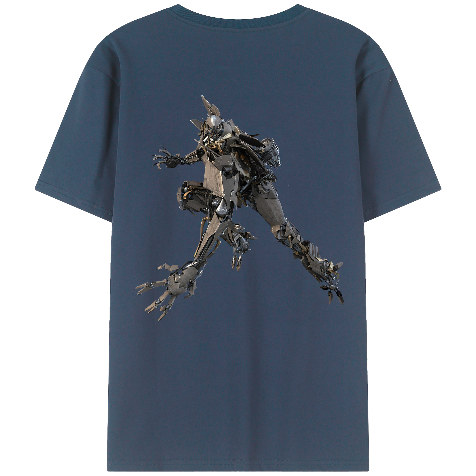 （画像用） Transformers トランスフォーマー 綿100％ メンズ半袖Tシャツ（バックプリント） 通気性