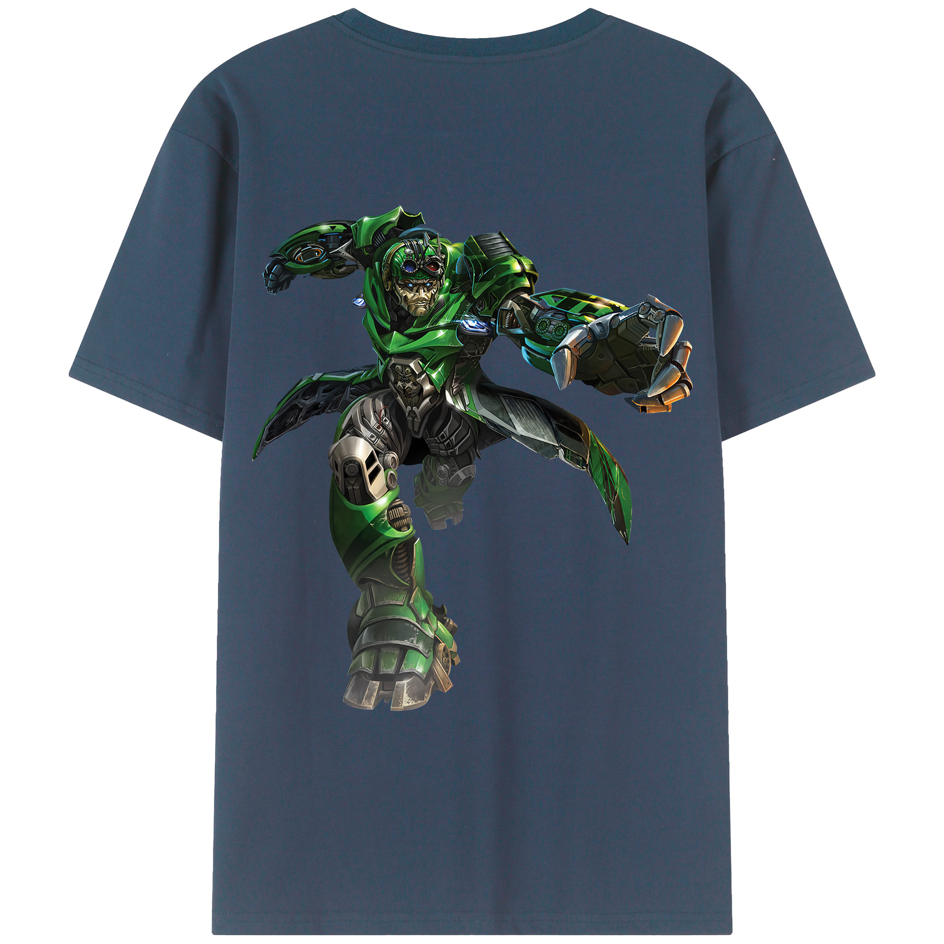 （画像用） Transformers トランスフォーマー 綿100％ メンズ半袖Tシャツ（バックプリント） 通気性