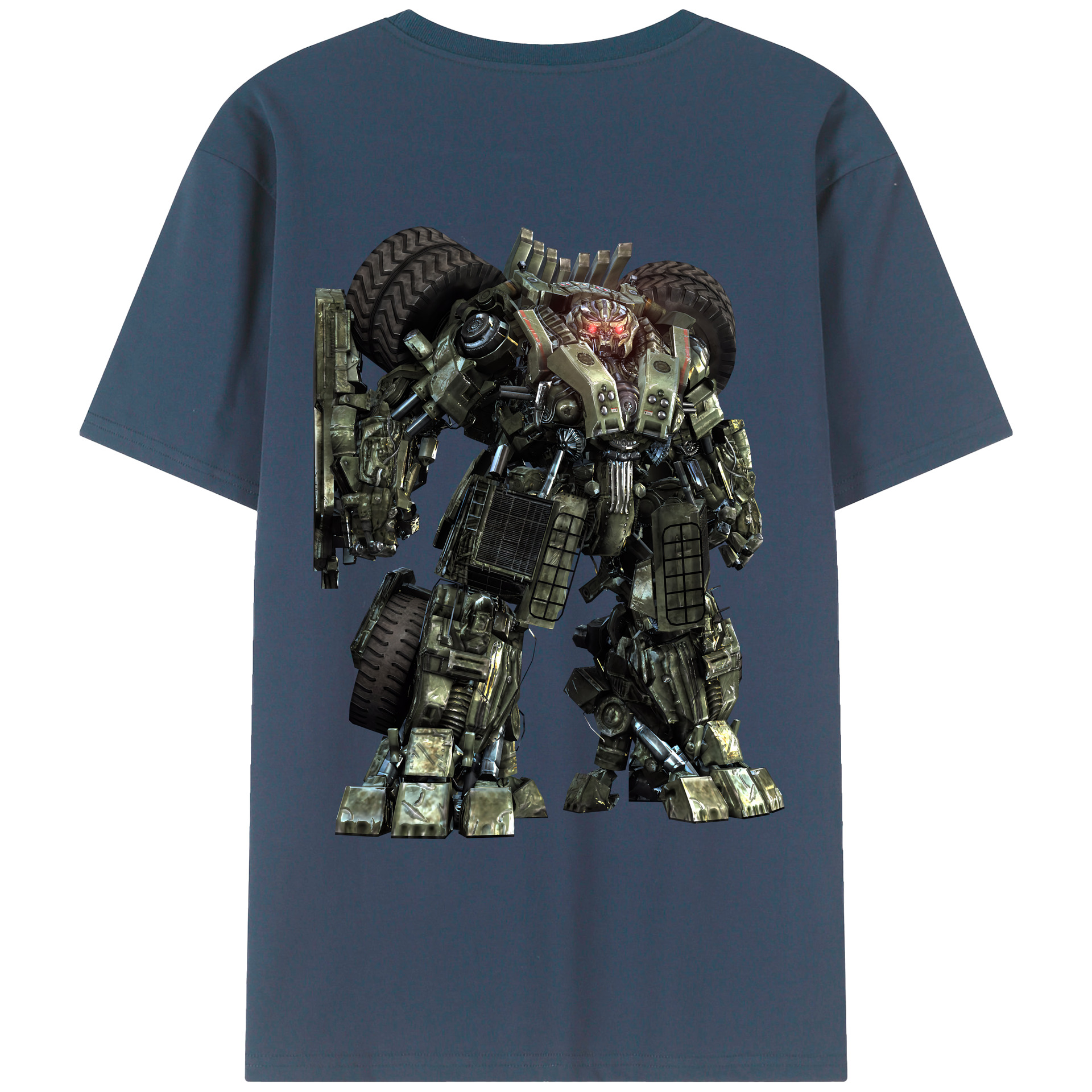 （画像用） Transformers トランスフォーマー 綿100％ メンズ半袖Tシャツ（バックプリント） 通気性