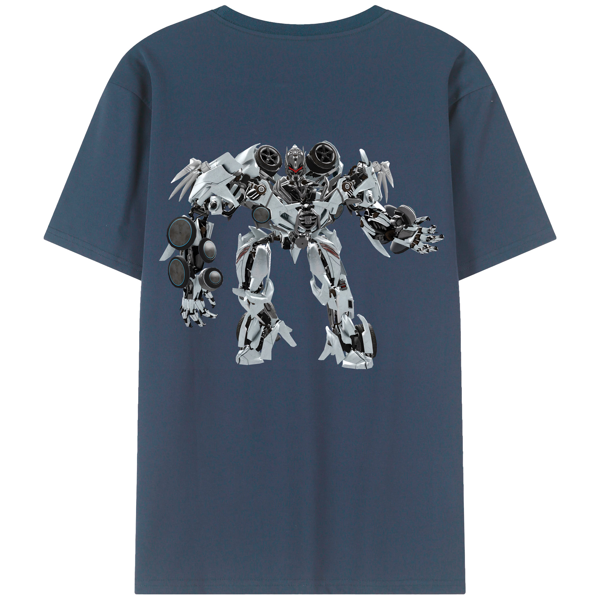 （画像用） Transformers トランスフォーマー 綿100％ メンズ半袖Tシャツ（バックプリント） 通気性