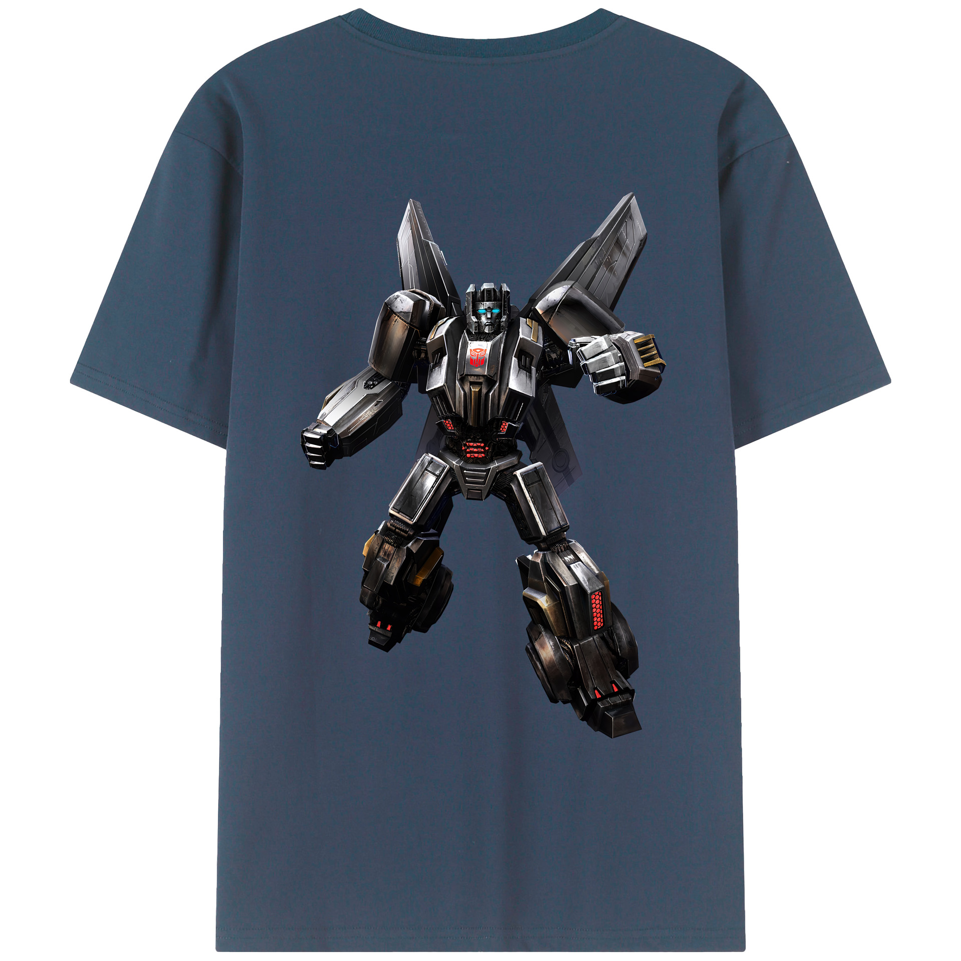 （画像用） Transformers トランスフォーマー 綿100％ メンズ半袖Tシャツ（バックプリント） 通気性