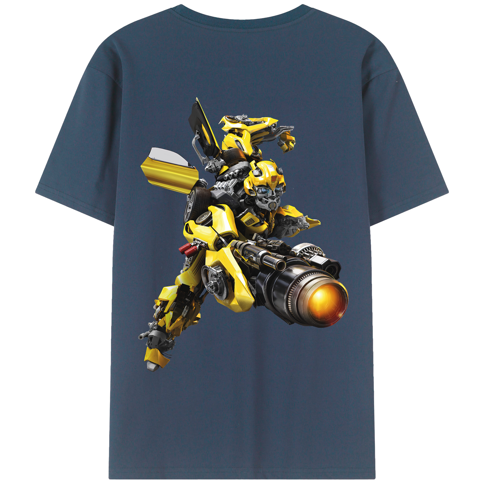 （画像用） Transformers トランスフォーマー 綿100％ メンズ半袖Tシャツ（バックプリント） 通気性