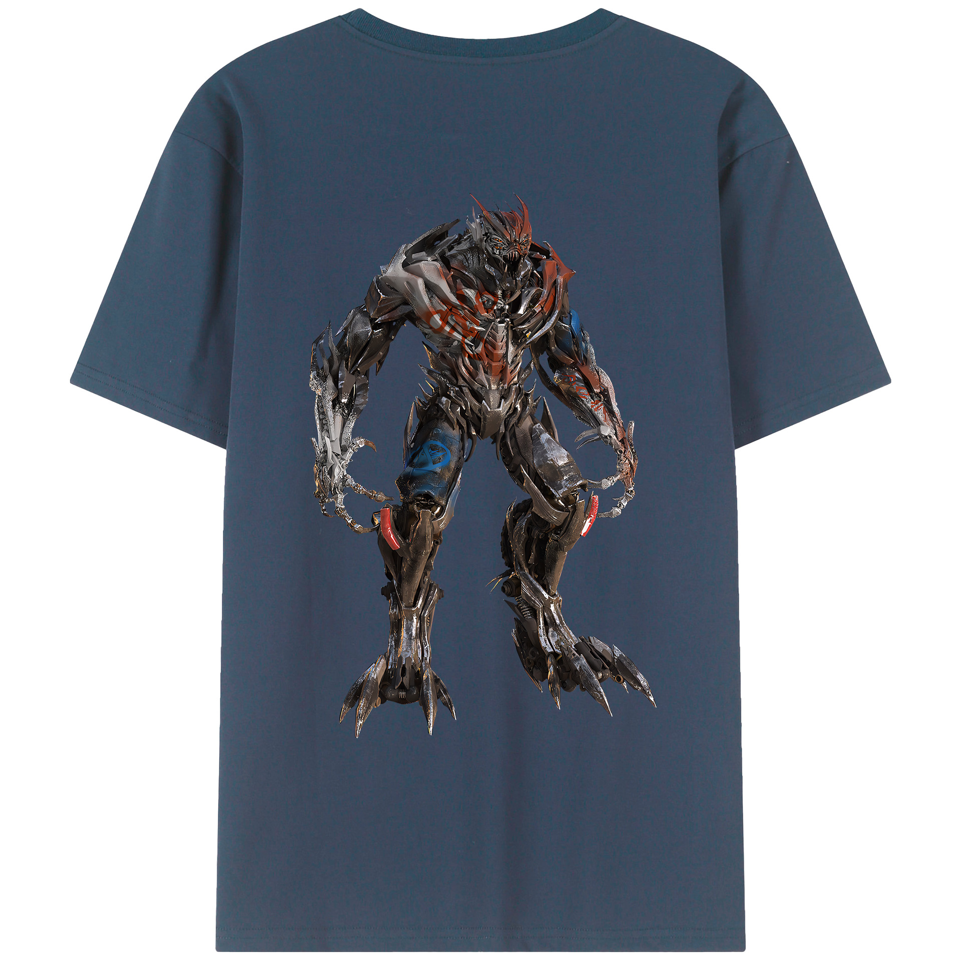 （画像用） Transformers トランスフォーマー 綿100％ メンズ半袖Tシャツ（バックプリント） 通気性