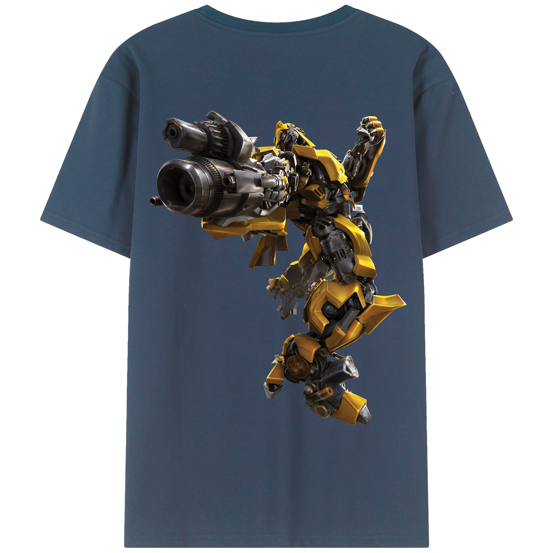 （画像用） Transformers トランスフォーマー 綿100％ メンズ半袖Tシャツ（バックプリント） 通気性