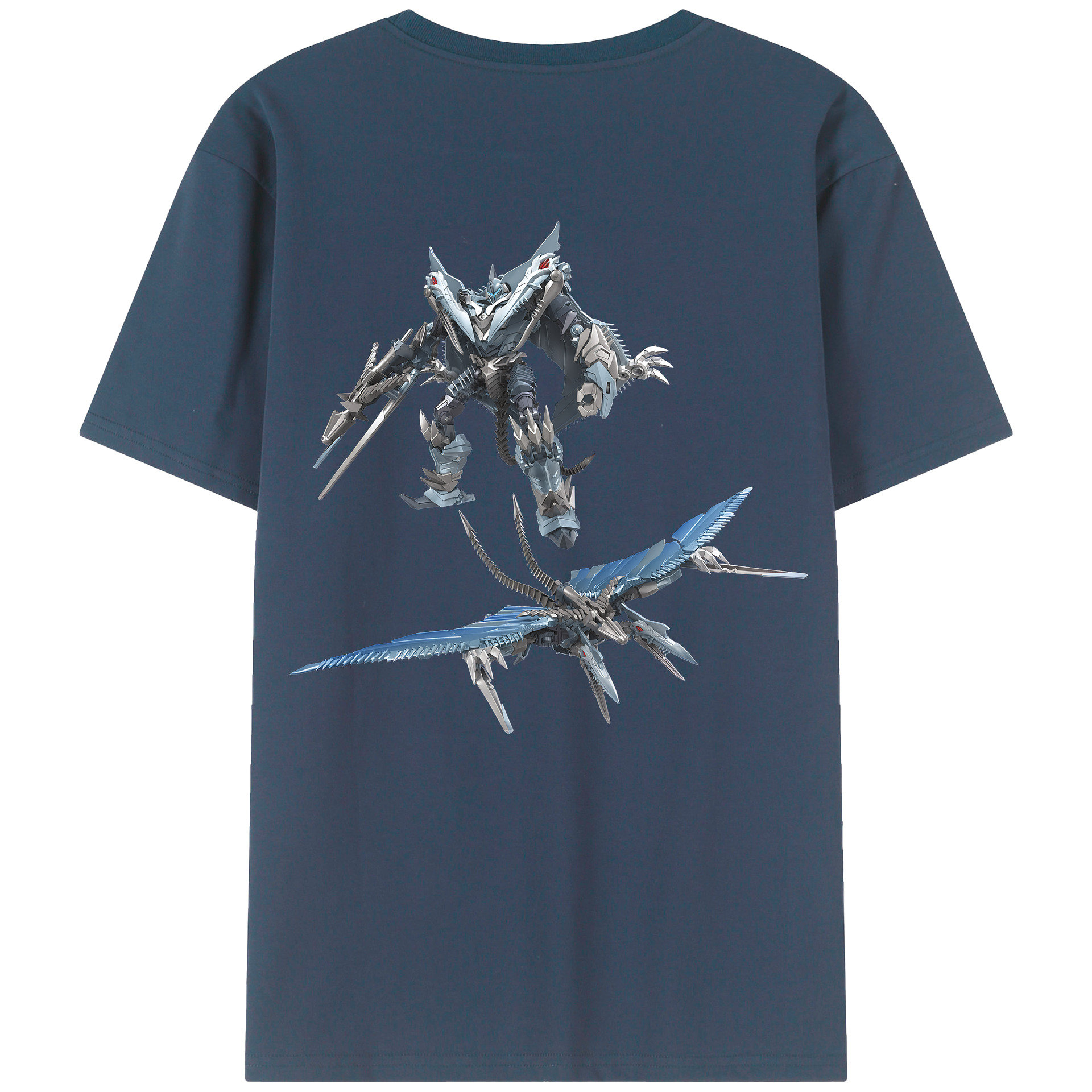（画像用） Transformers トランスフォーマー 綿100％ メンズ半袖Tシャツ（バックプリント） 通気性