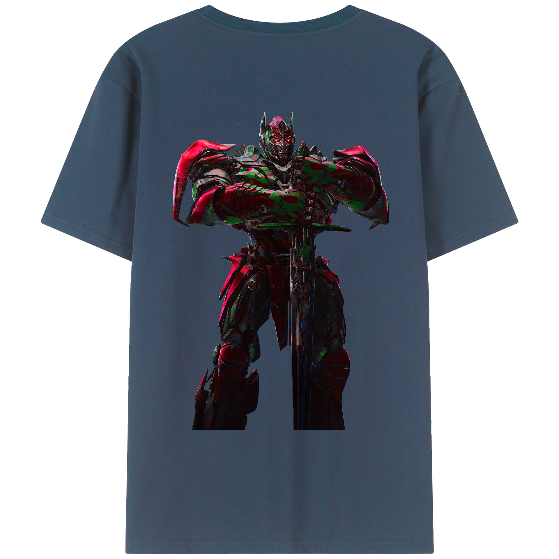 （画像用） Transformers トランスフォーマー 綿100％ メンズ半袖Tシャツ（バックプリント） 通気性