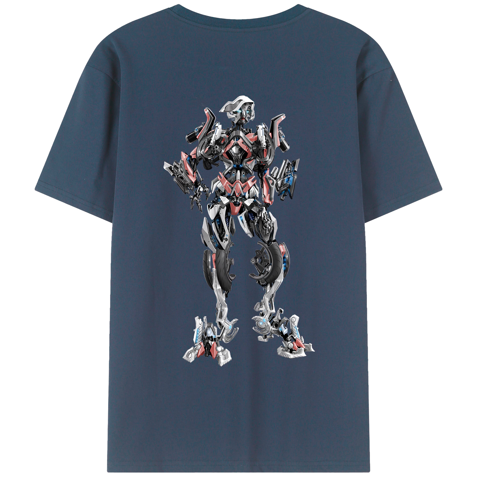 （画像用） Transformers トランスフォーマー 綿100％ メンズ半袖Tシャツ（バックプリント） 通気性