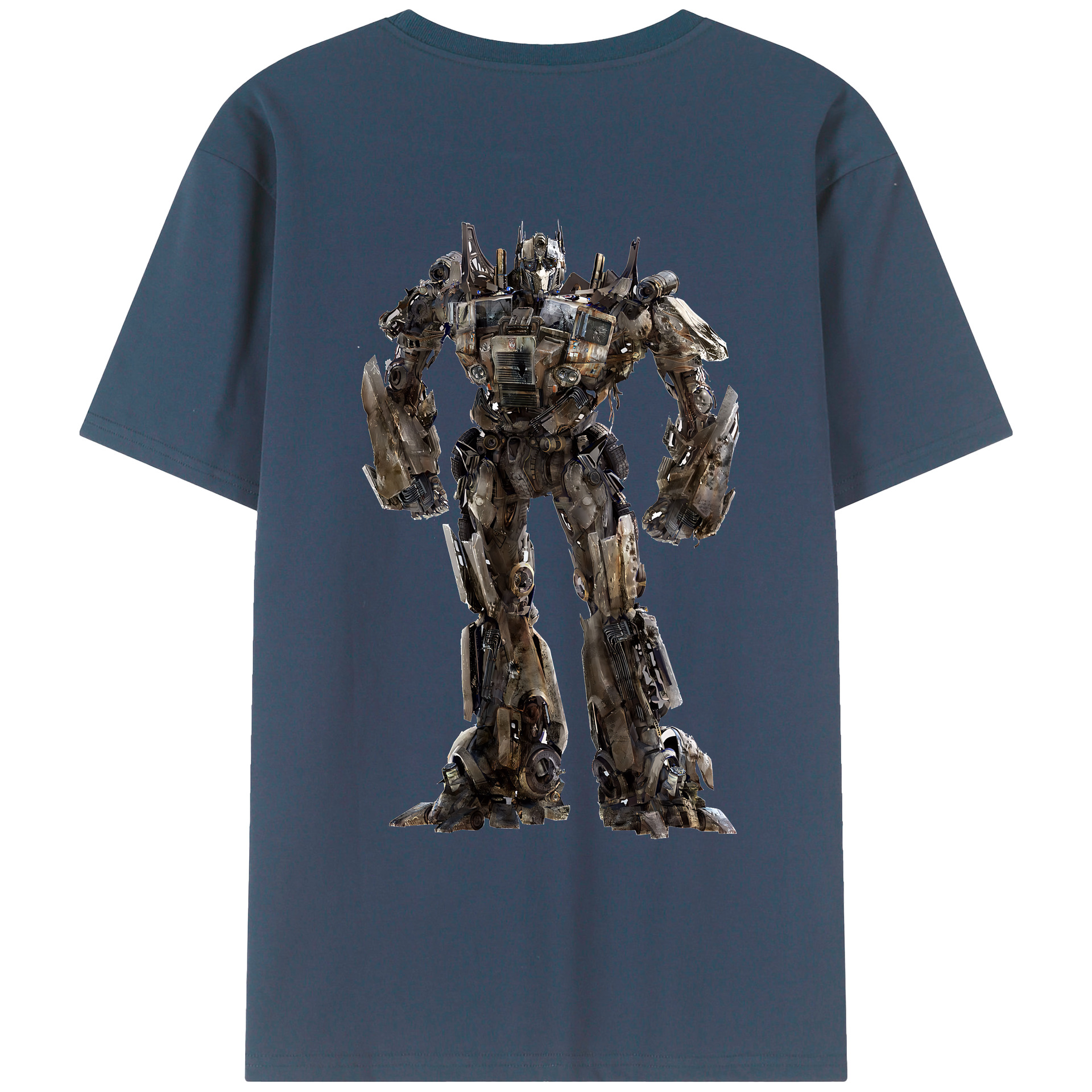 （画像用） Transformers トランスフォーマー 綿100％ メンズ半袖Tシャツ（バックプリント） 通気性