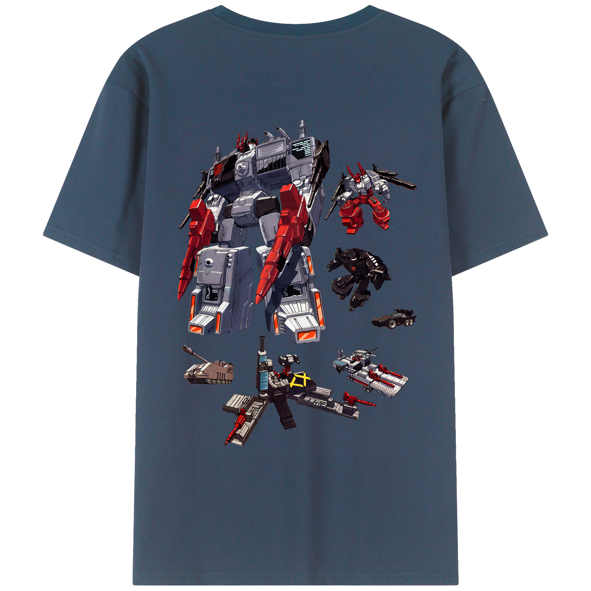 （画像用） Transformers トランスフォーマー 綿100％ メンズ半袖Tシャツ（バックプリント） 通気性