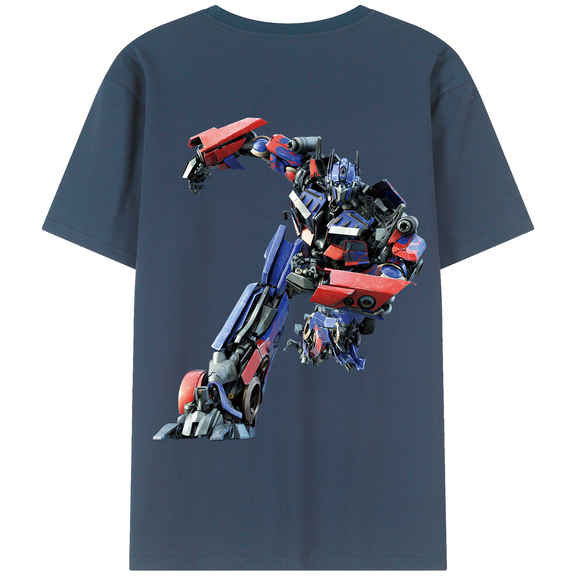 （画像用） Transformers トランスフォーマー 綿100％ メンズ半袖Tシャツ（バックプリント） 通気性