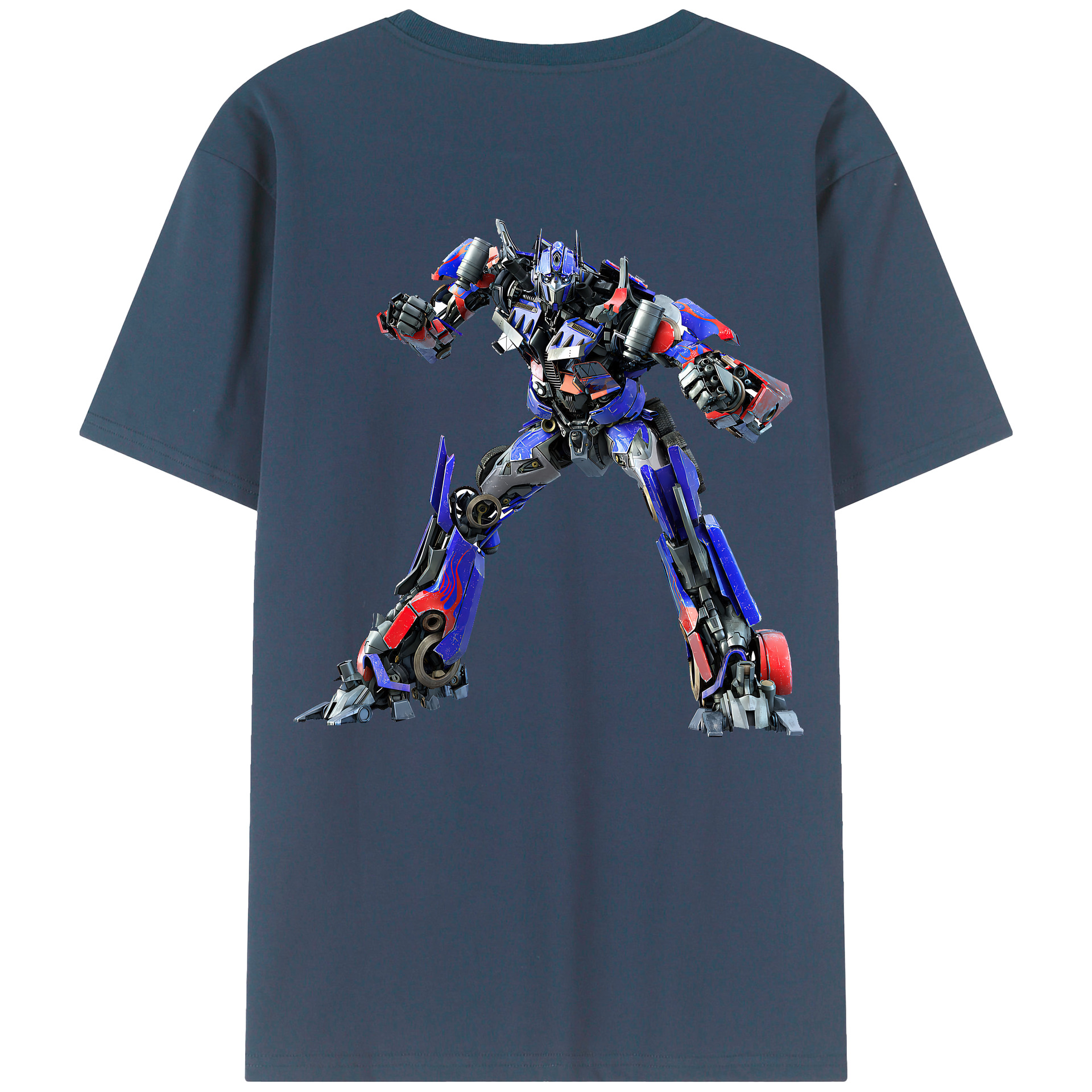 （画像用） Transformers トランスフォーマー 綿100％ メンズ半袖Tシャツ（バックプリント） 通気性
