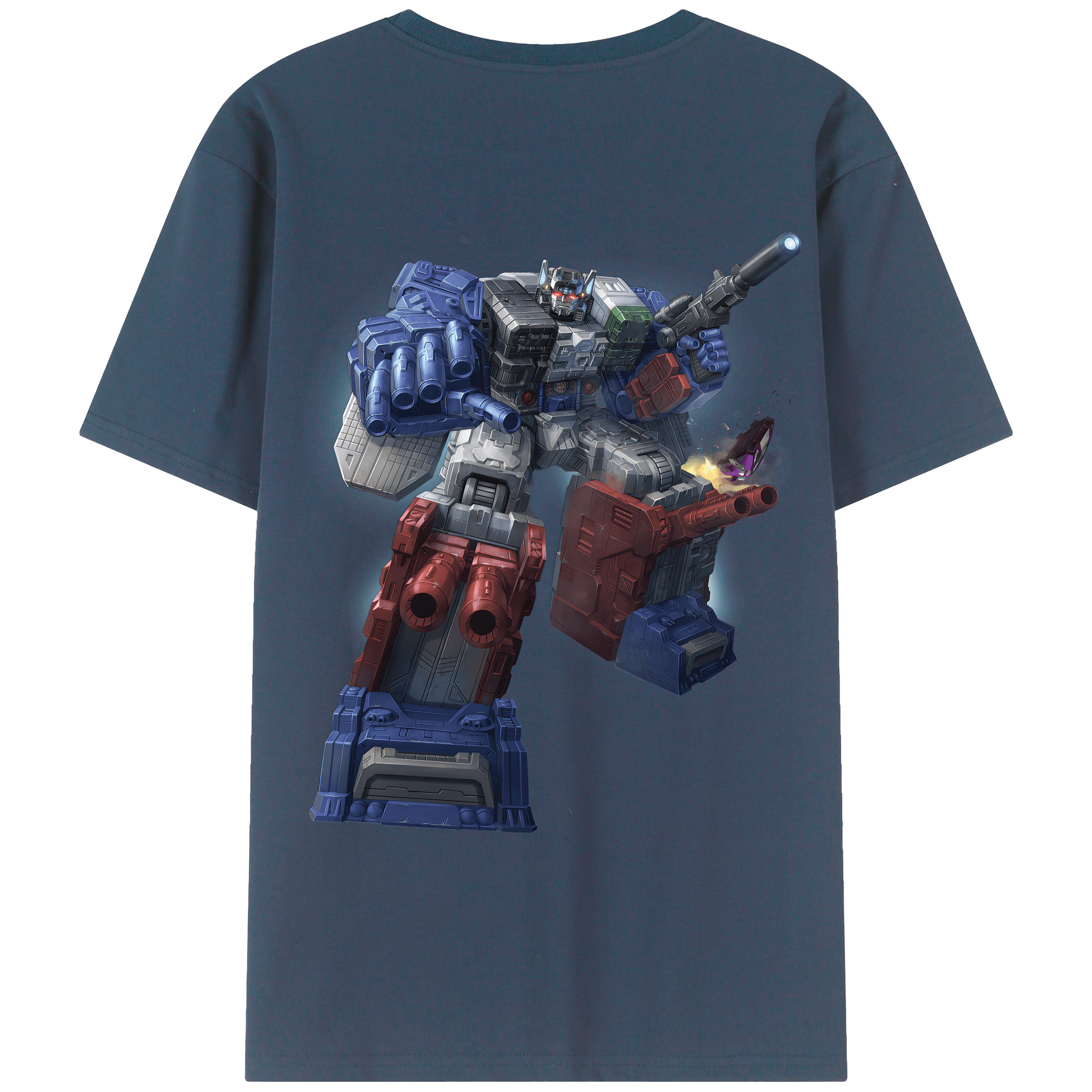 （画像用） Transformers トランスフォーマー 綿100％ メンズ半袖Tシャツ（バックプリント） 通気性