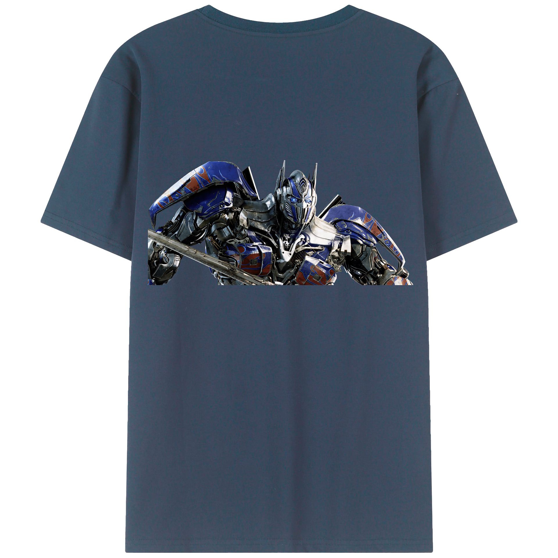 （画像用） Transformers トランスフォーマー 綿100％ メンズ半袖Tシャツ（バックプリント） 通気性