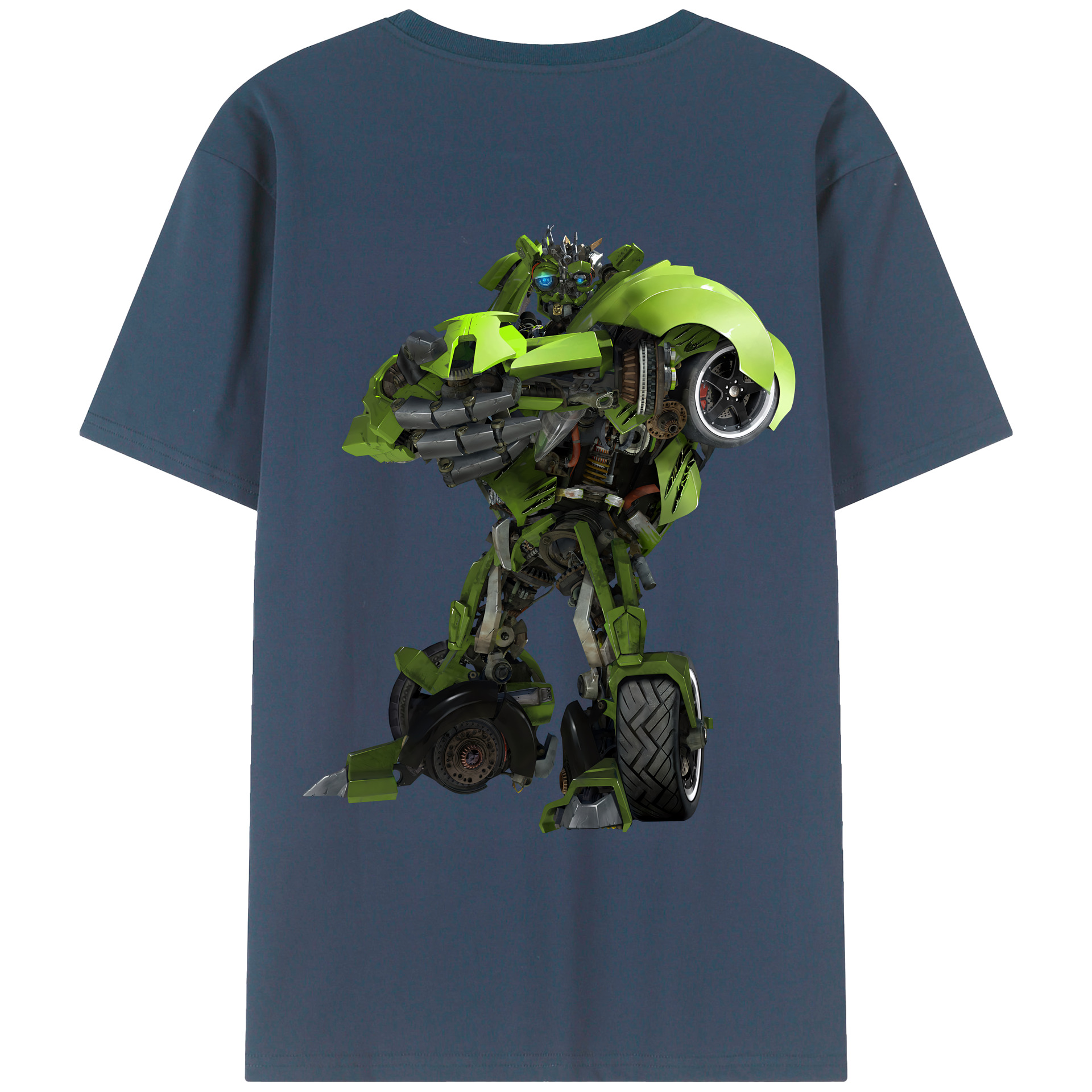 （画像用） Transformers トランスフォーマー 綿100％ メンズ半袖Tシャツ（バックプリント） 通気性