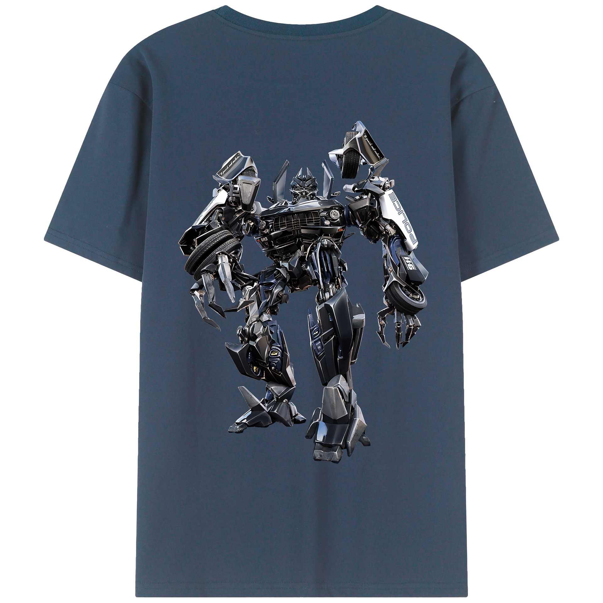 （画像用） Transformers トランスフォーマー 綿100％ メンズ半袖Tシャツ（バックプリント） 通気性