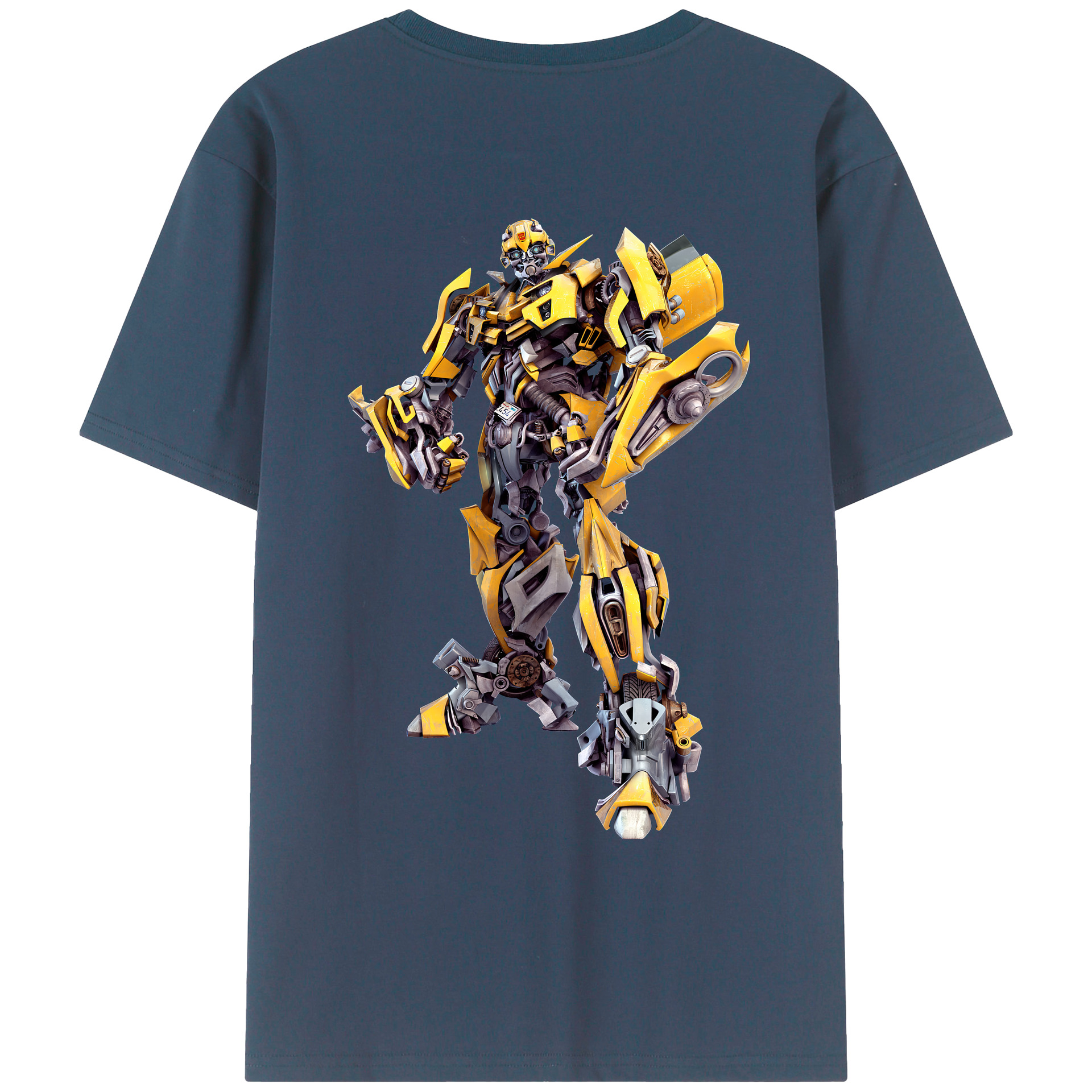 （画像用） Transformers トランスフォーマー 綿100％ メンズ半袖Tシャツ（バックプリント） 通気性
