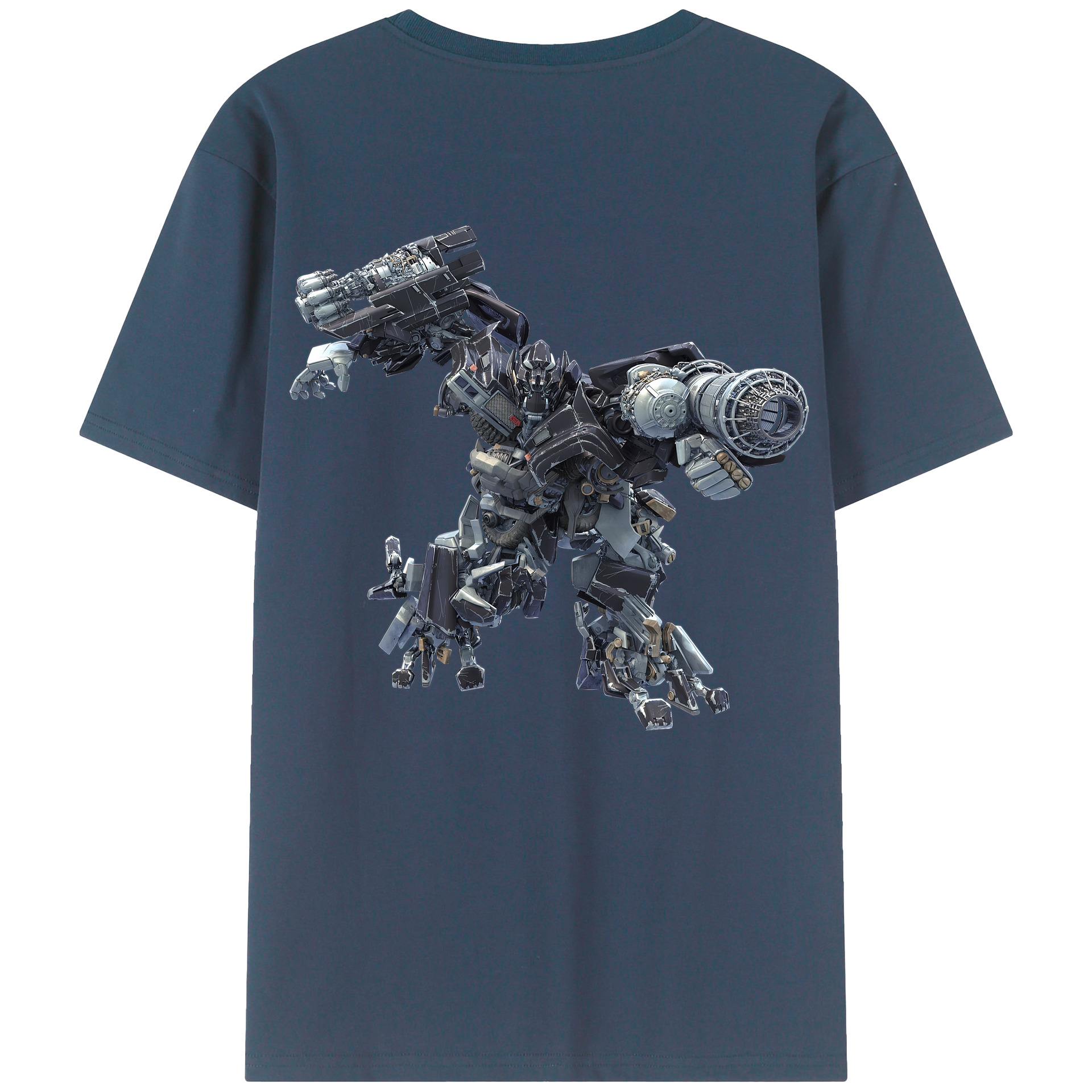 （画像用） Transformers トランスフォーマー 綿100％ メンズ半袖Tシャツ（バックプリント） 通気性