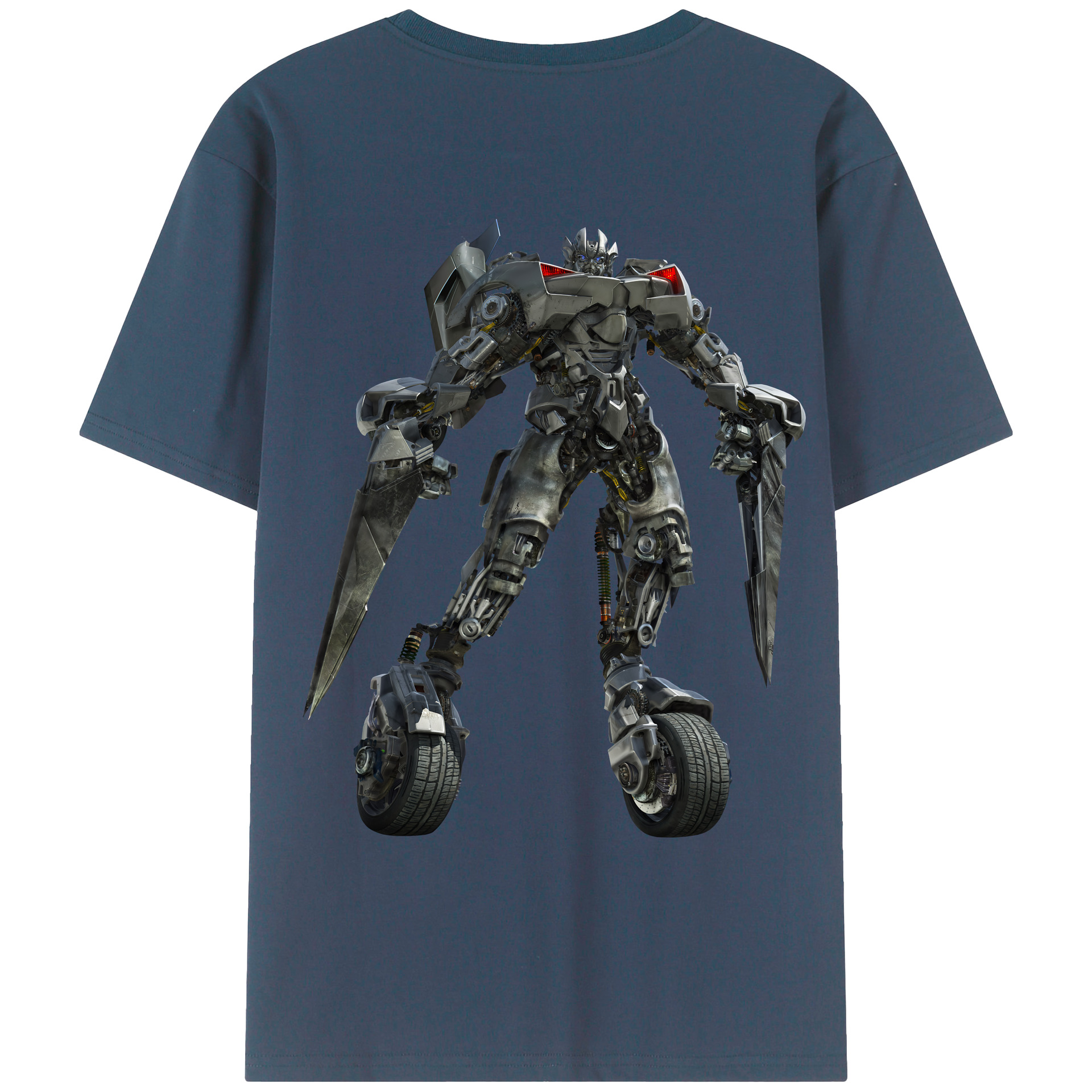 （画像用） Transformers トランスフォーマー 綿100％ メンズ半袖Tシャツ（バックプリント） 通気性