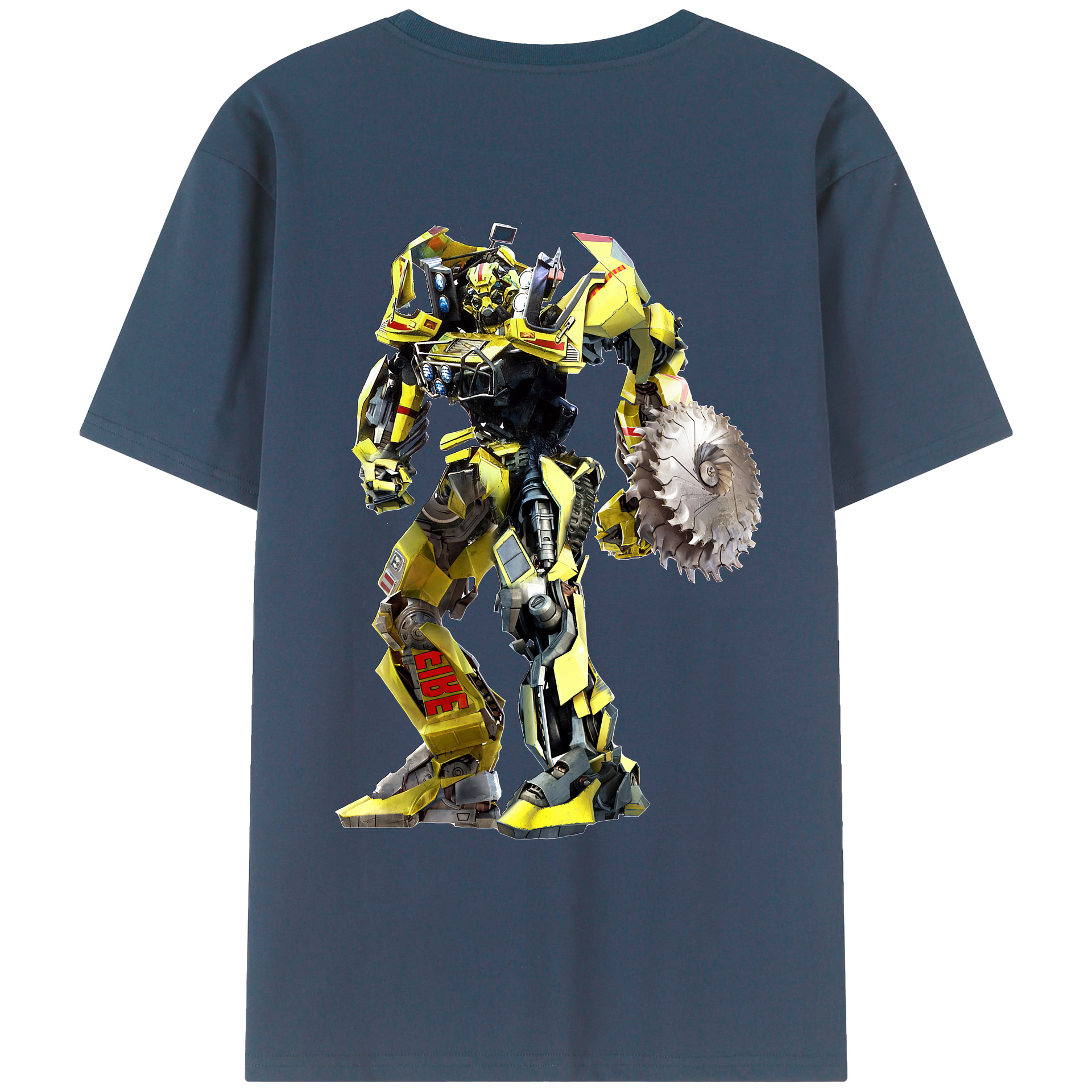 （画像用） Transformers トランスフォーマー 綿100％ メンズ半袖Tシャツ（バックプリント） 通気性