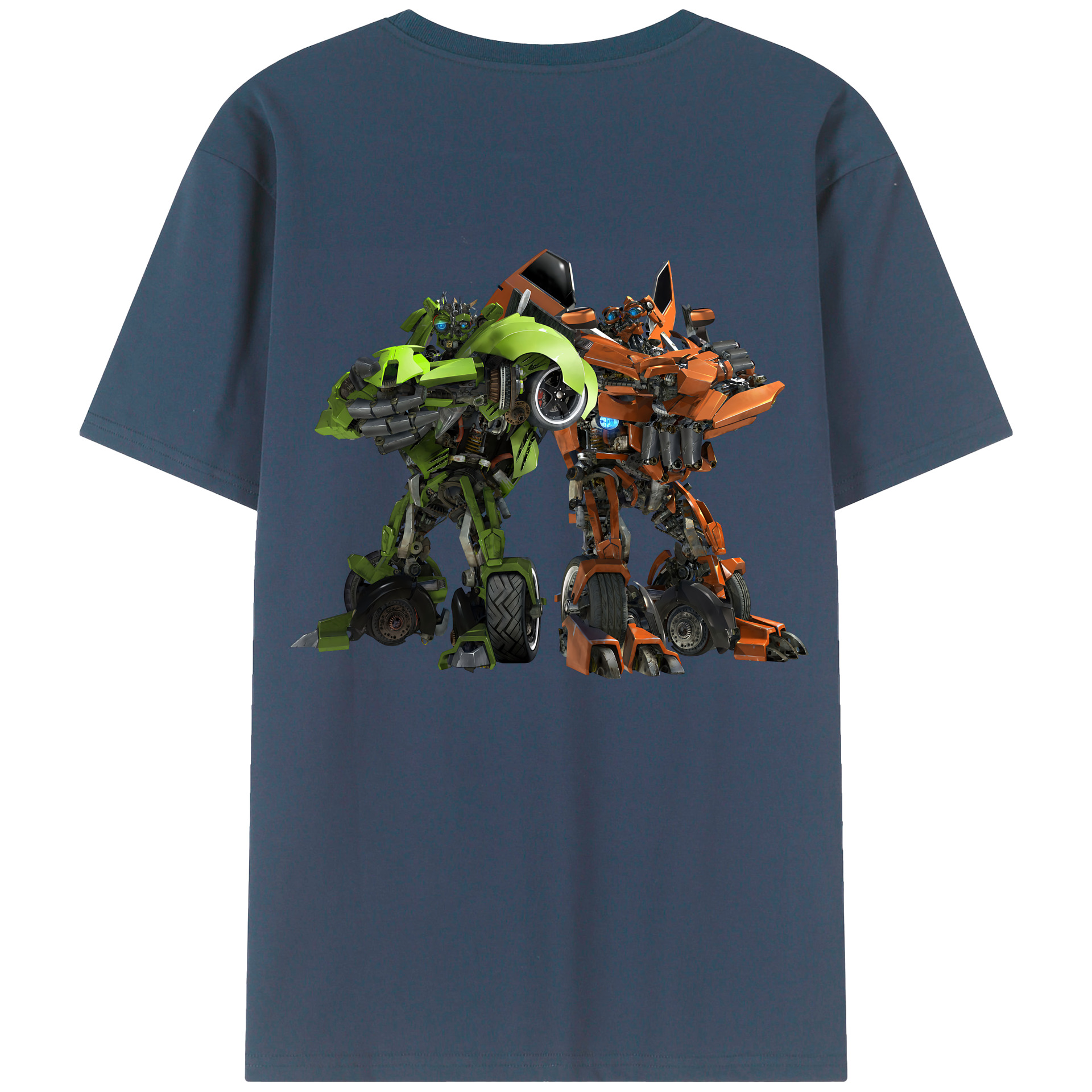 （画像用） Transformers トランスフォーマー 綿100％ メンズ半袖Tシャツ（バックプリント） 通気性