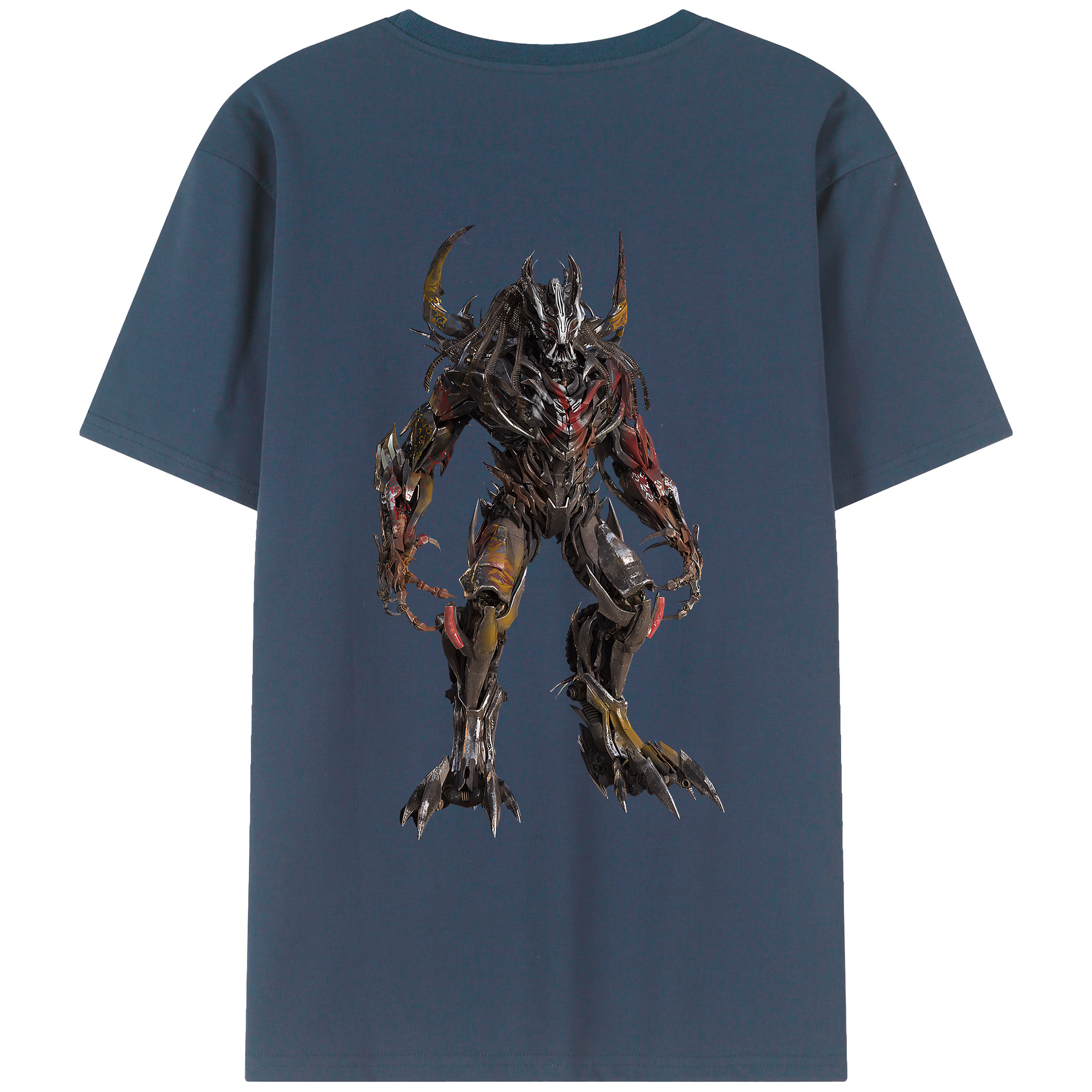 （画像用） Transformers トランスフォーマー 綿100％ メンズ半袖Tシャツ（バックプリント） 通気性