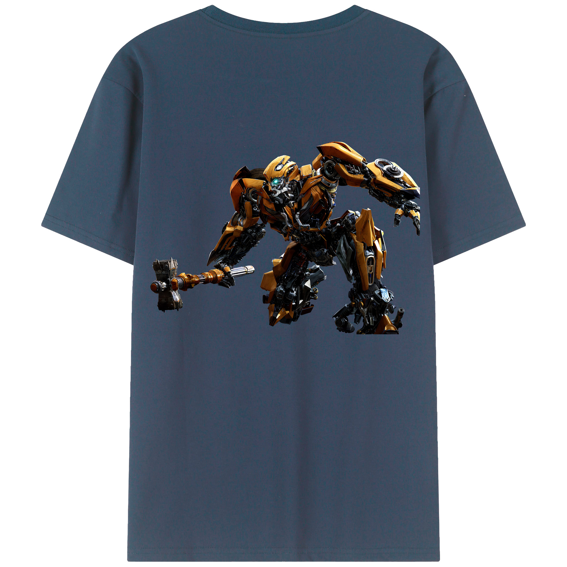 （画像用） Transformers トランスフォーマー 綿100％ メンズ半袖Tシャツ（バックプリント） 通気性