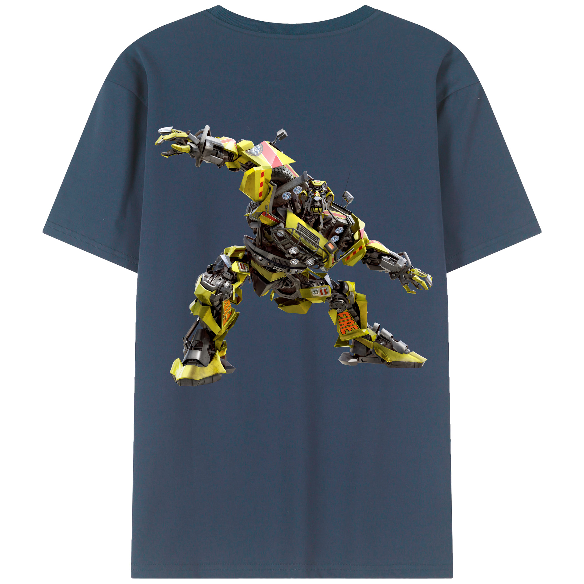 （画像用） Transformers トランスフォーマー 綿100％ メンズ半袖Tシャツ（バックプリント） 通気性