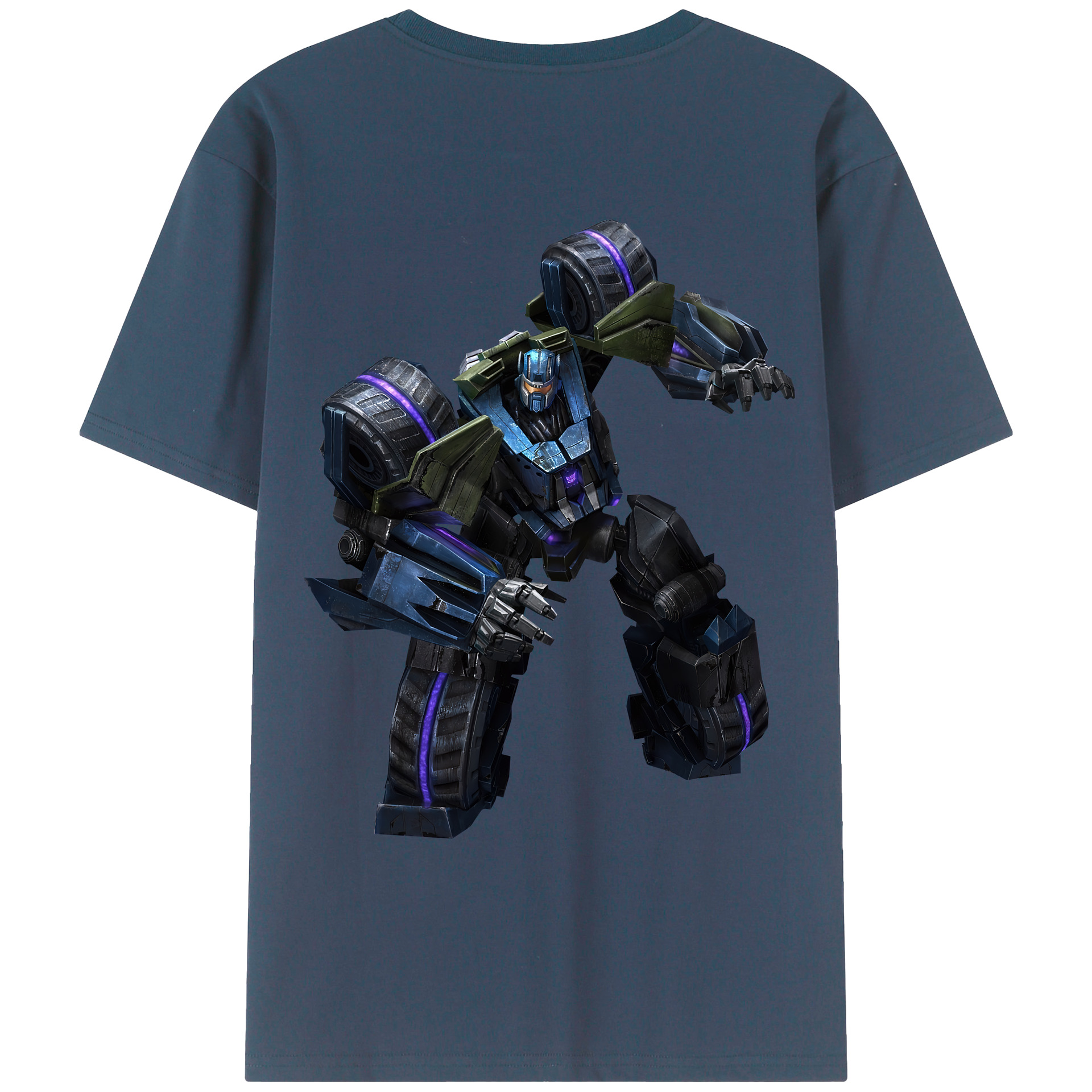 （画像用） Transformers トランスフォーマー 綿100％ メンズ半袖Tシャツ（バックプリント） 通気性
