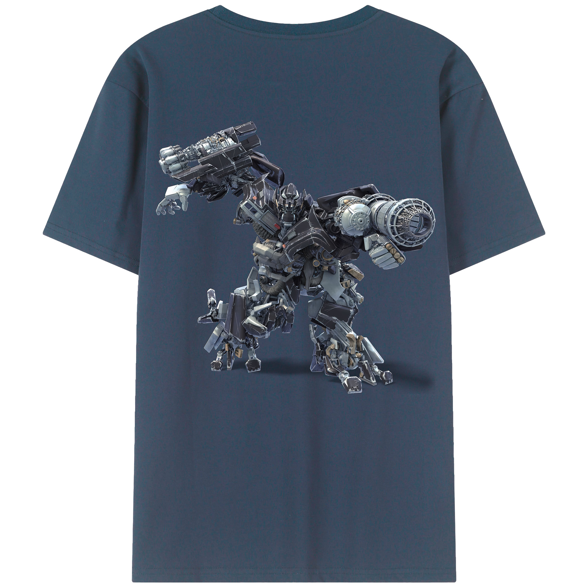 （画像用） Transformers トランスフォーマー 綿100％ メンズ半袖Tシャツ（バックプリント） 通気性
