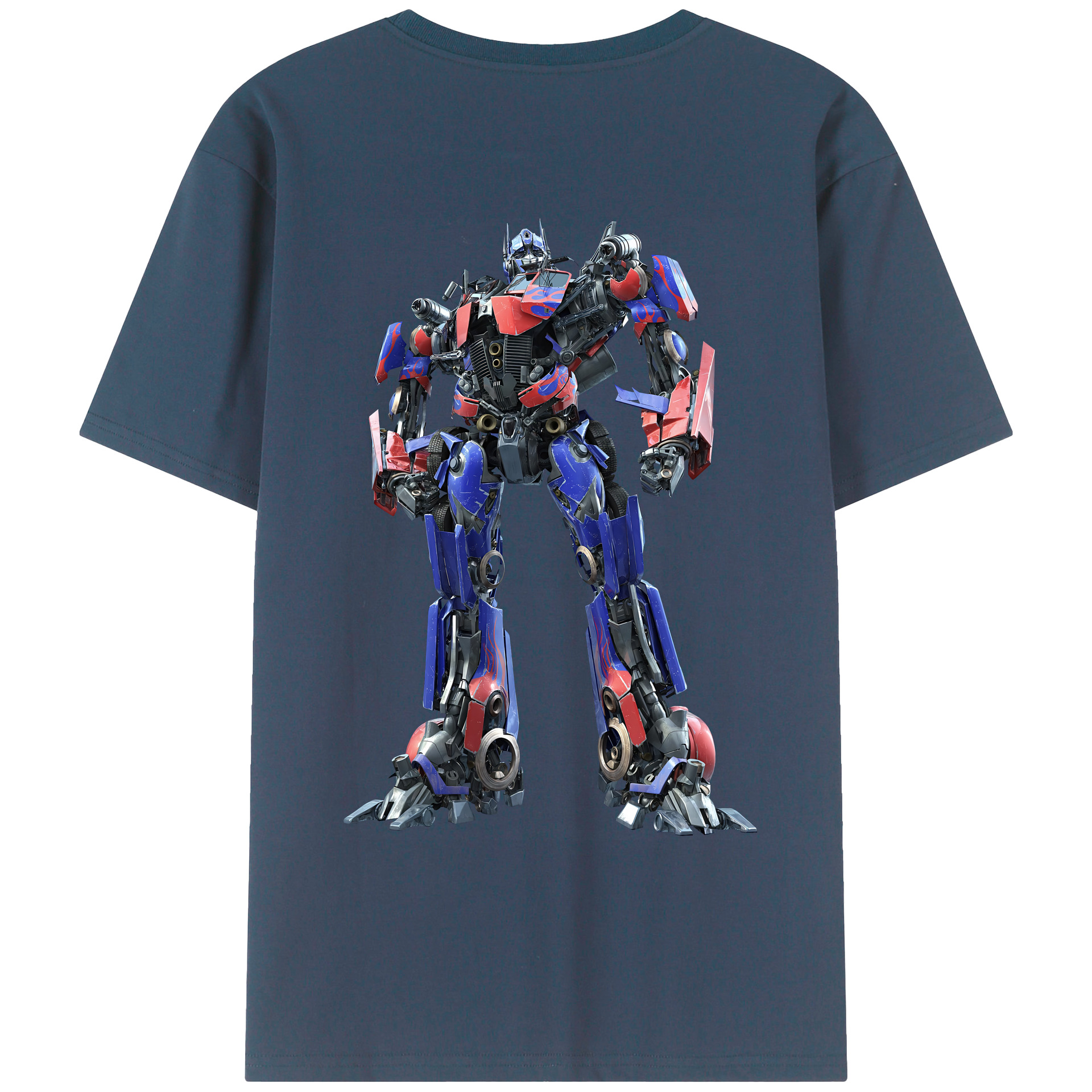 （画像用） Transformers トランスフォーマー 綿100％ メンズ半袖Tシャツ（バックプリント） 通気性