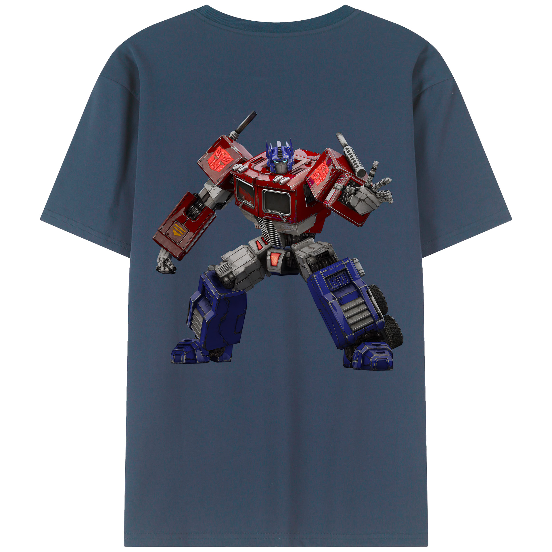 （画像用） Transformers トランスフォーマー 綿100％ メンズ半袖Tシャツ（バックプリント） 通気性