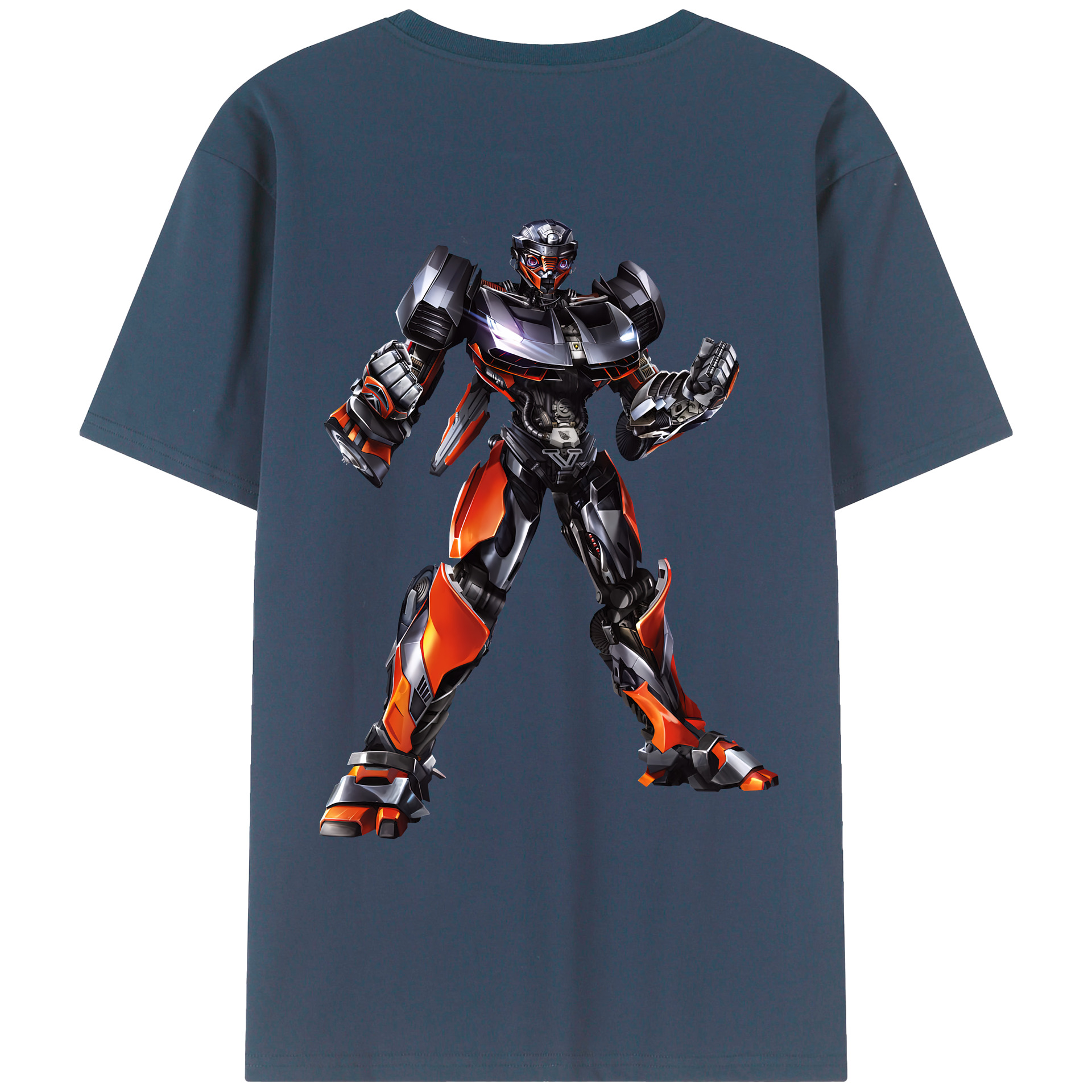（画像用） Transformers トランスフォーマー 綿100％ メンズ半袖Tシャツ（バックプリント） 通気性