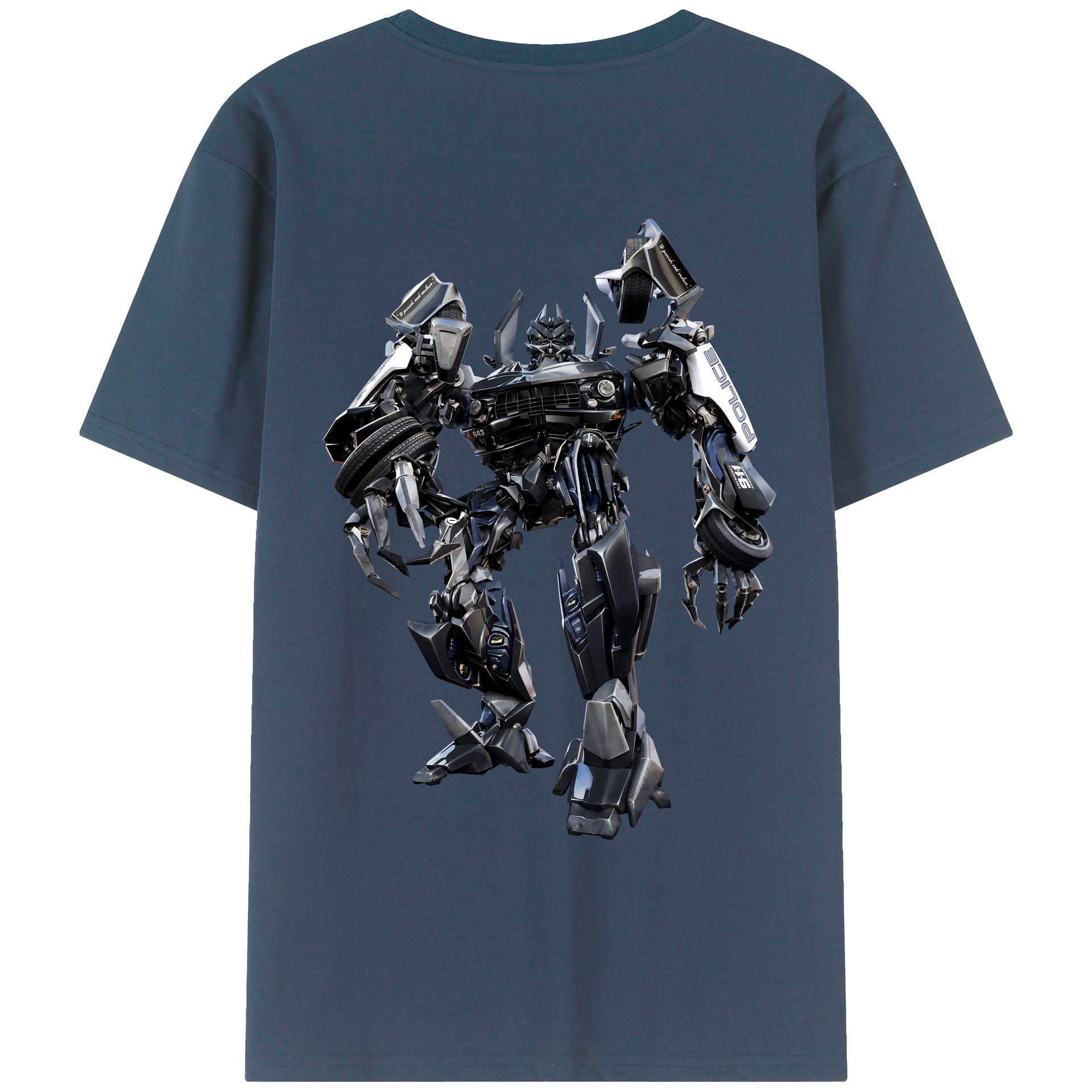 （画像用） Transformers トランスフォーマー 綿100％ メンズ半袖Tシャツ（バックプリント） 通気性