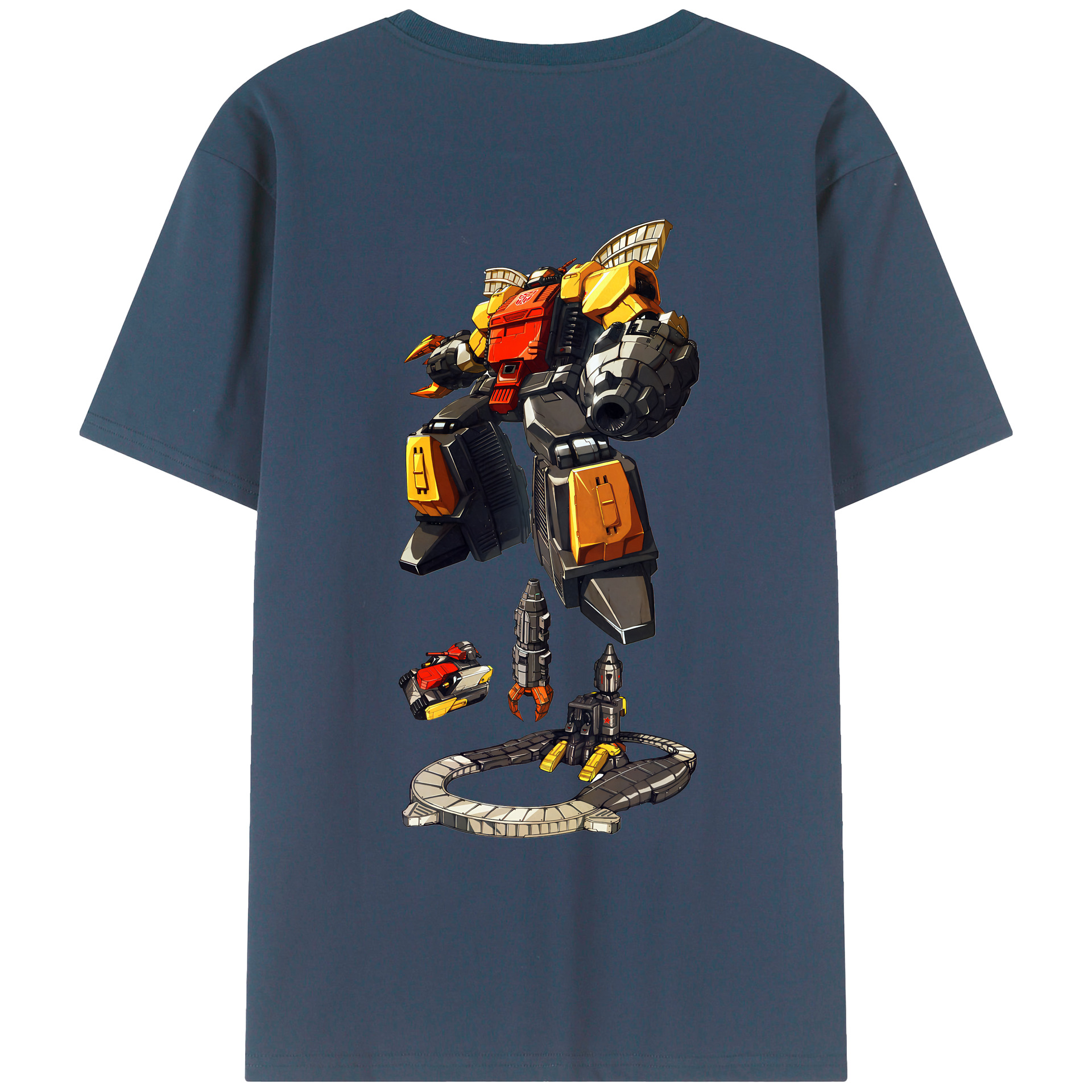 （画像用） Transformers トランスフォーマー 綿100％ メンズ半袖Tシャツ（バックプリント） 通気性