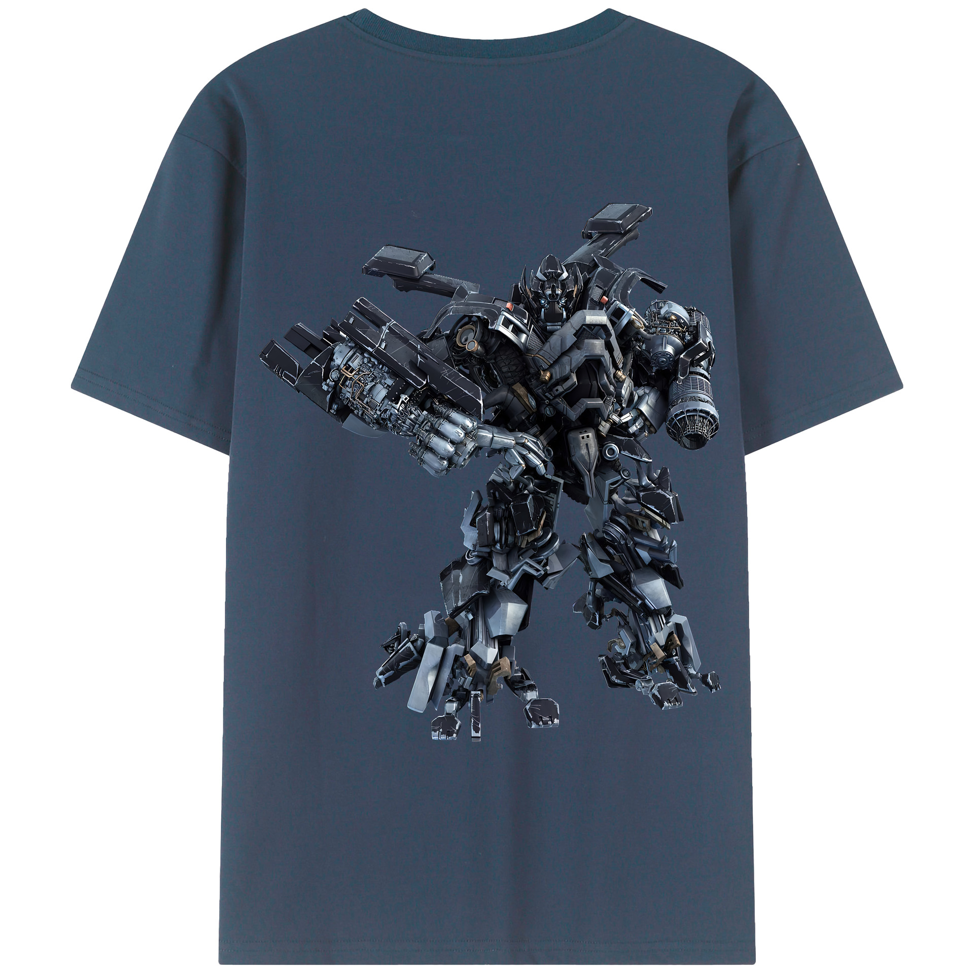 （画像用） Transformers トランスフォーマー 綿100％ メンズ半袖Tシャツ（バックプリント） 通気性